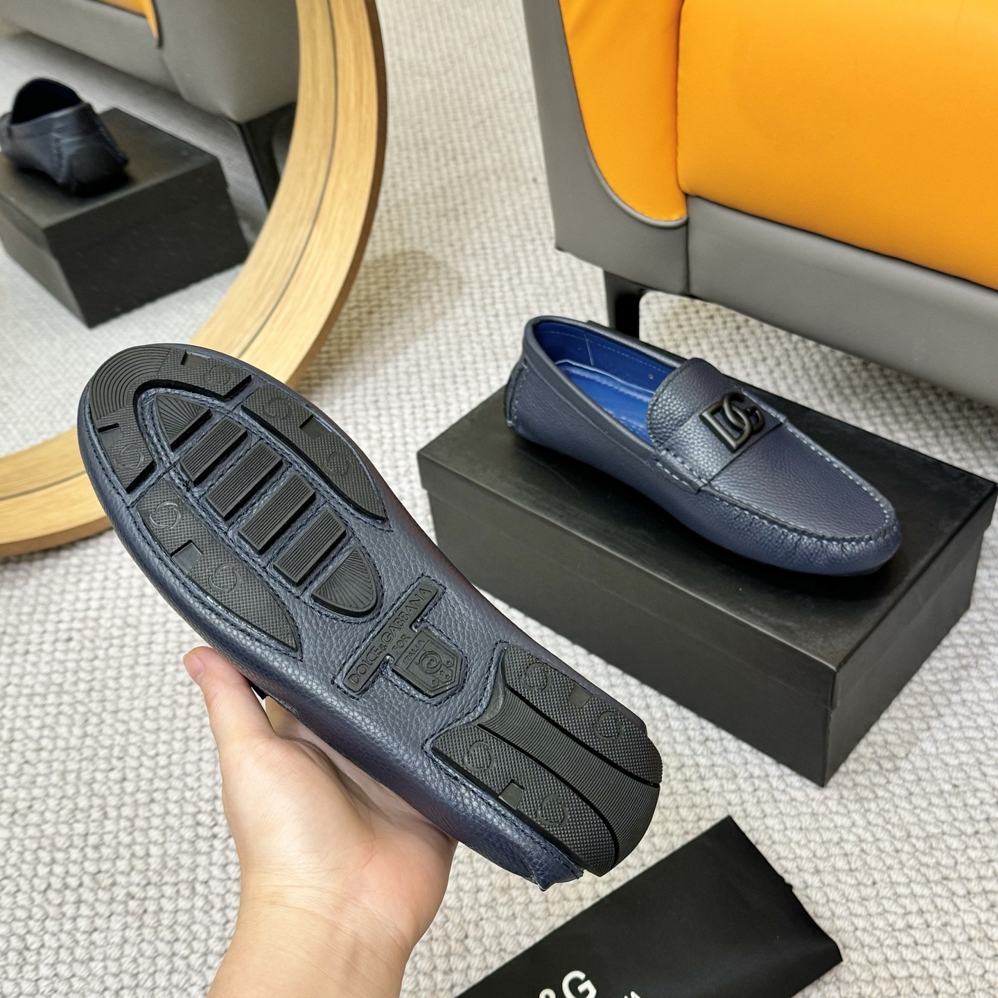 D&G men's leather shoes-78