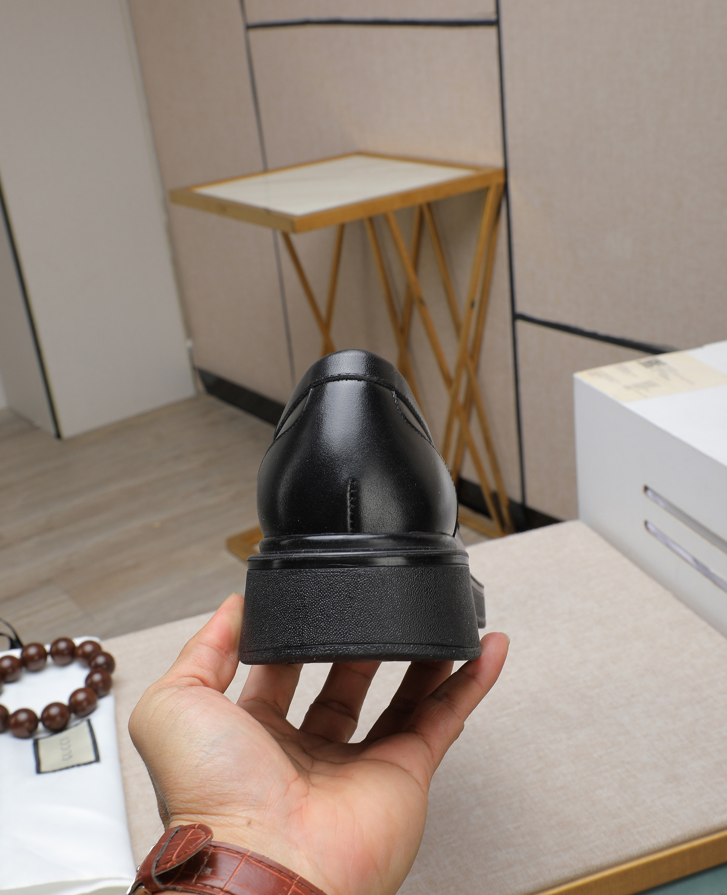 Gucci men's leather shoes-132