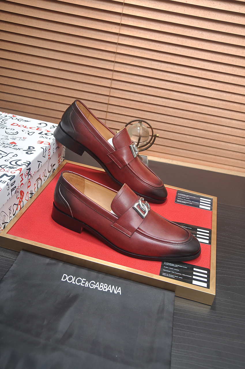 D&G men's leather shoes-23