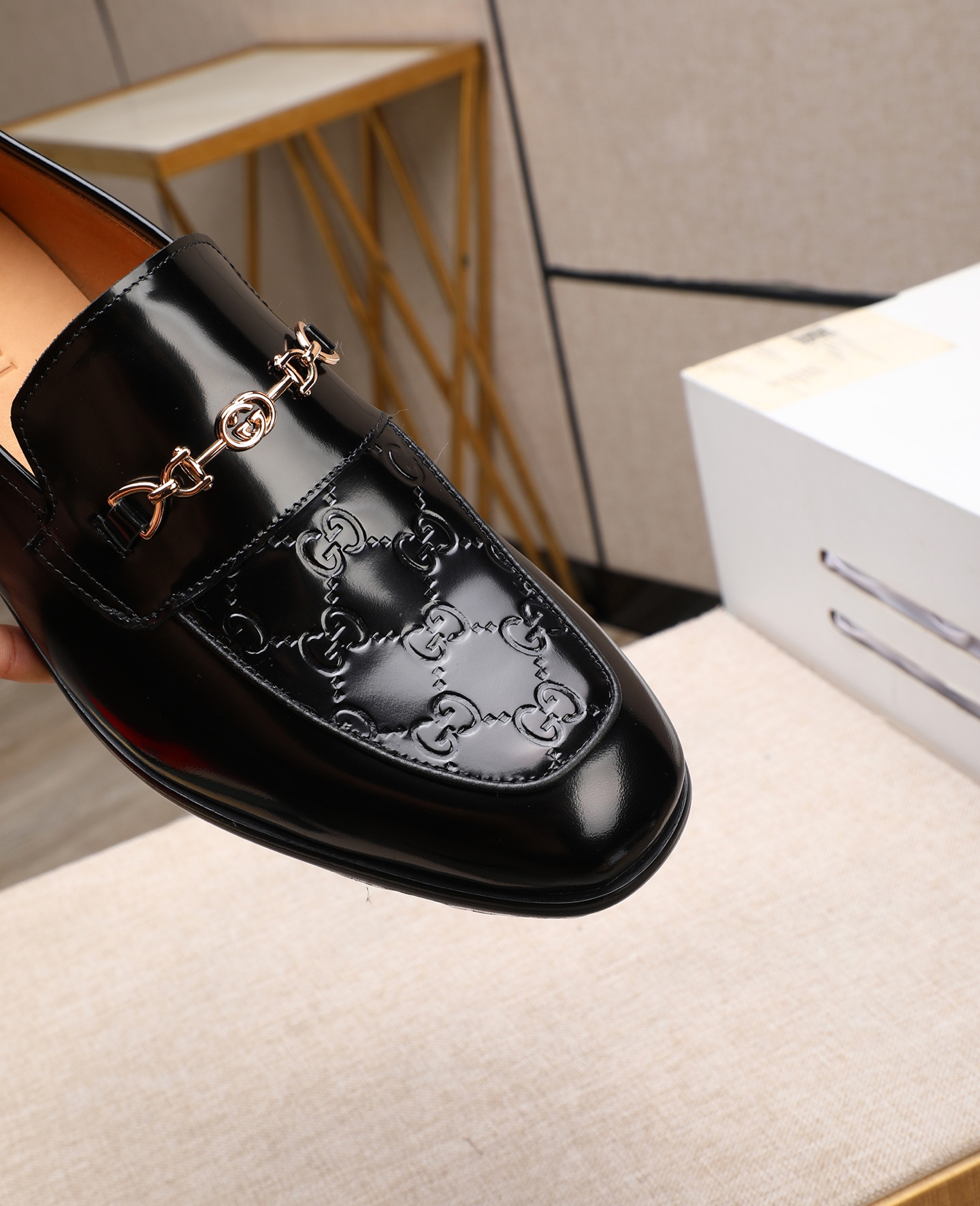 Gucci men's leather shoes-98