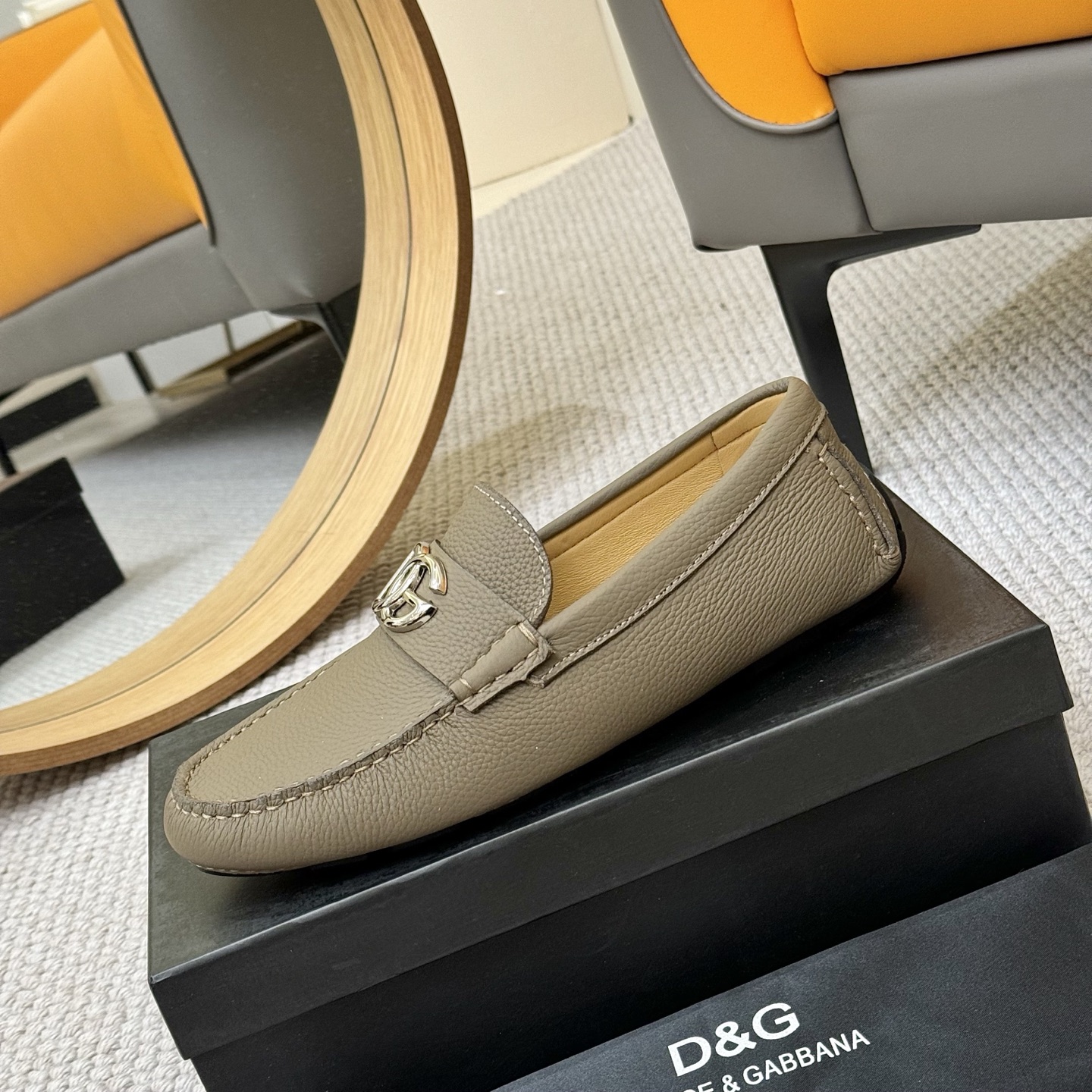 D&G men's leather shoes-75