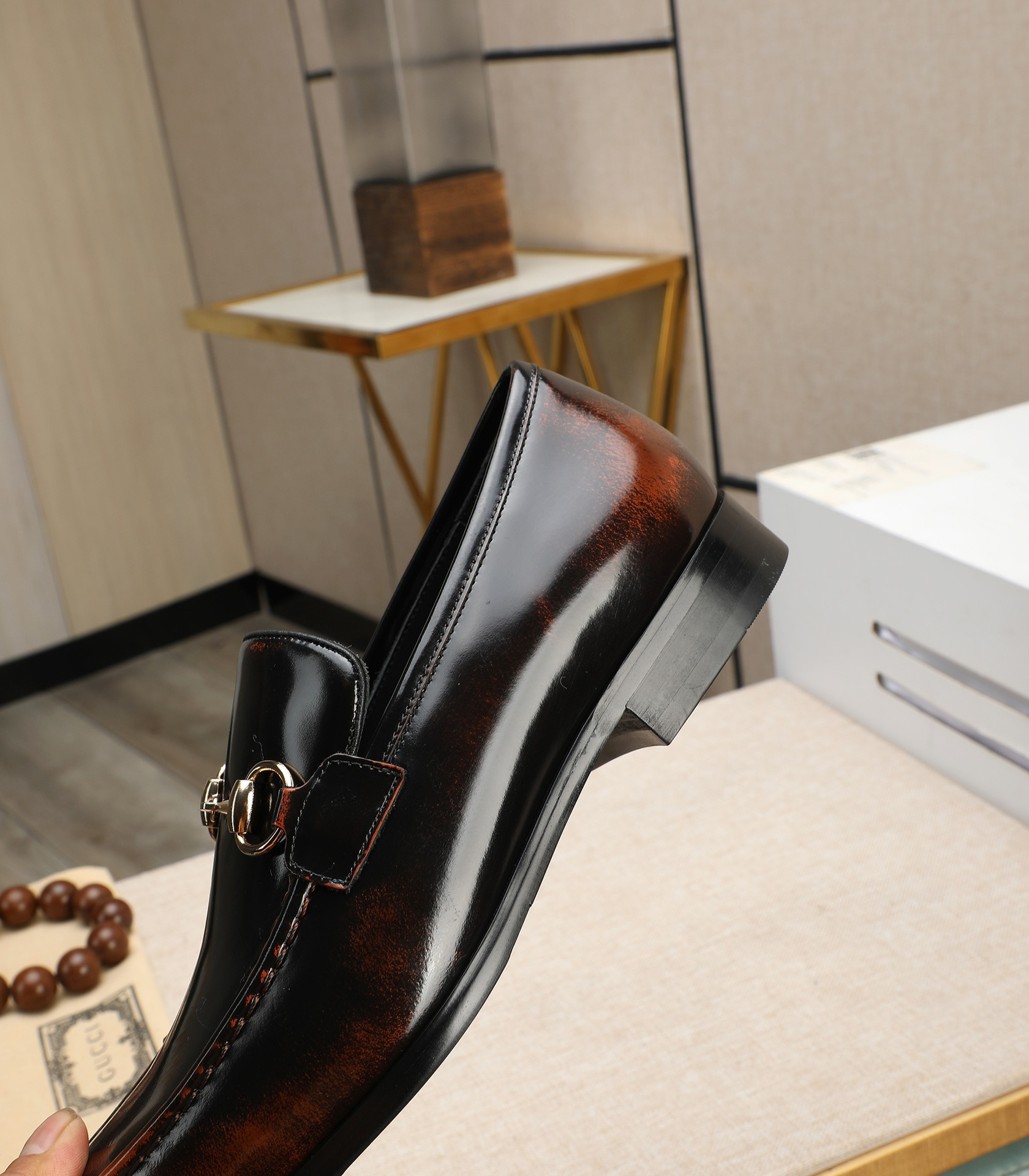 Gucci men's leather shoes-110