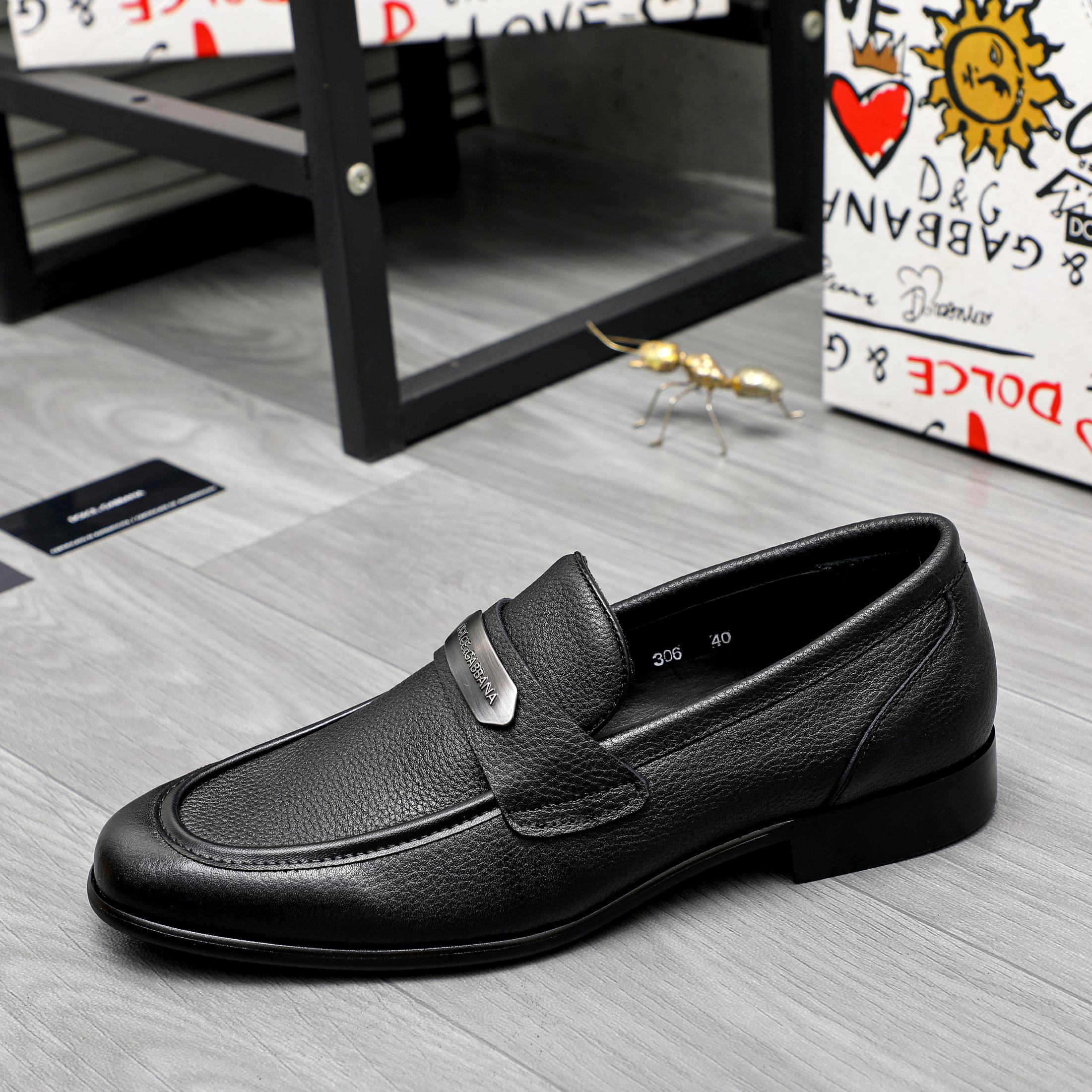 D&G men's leather shoes-58