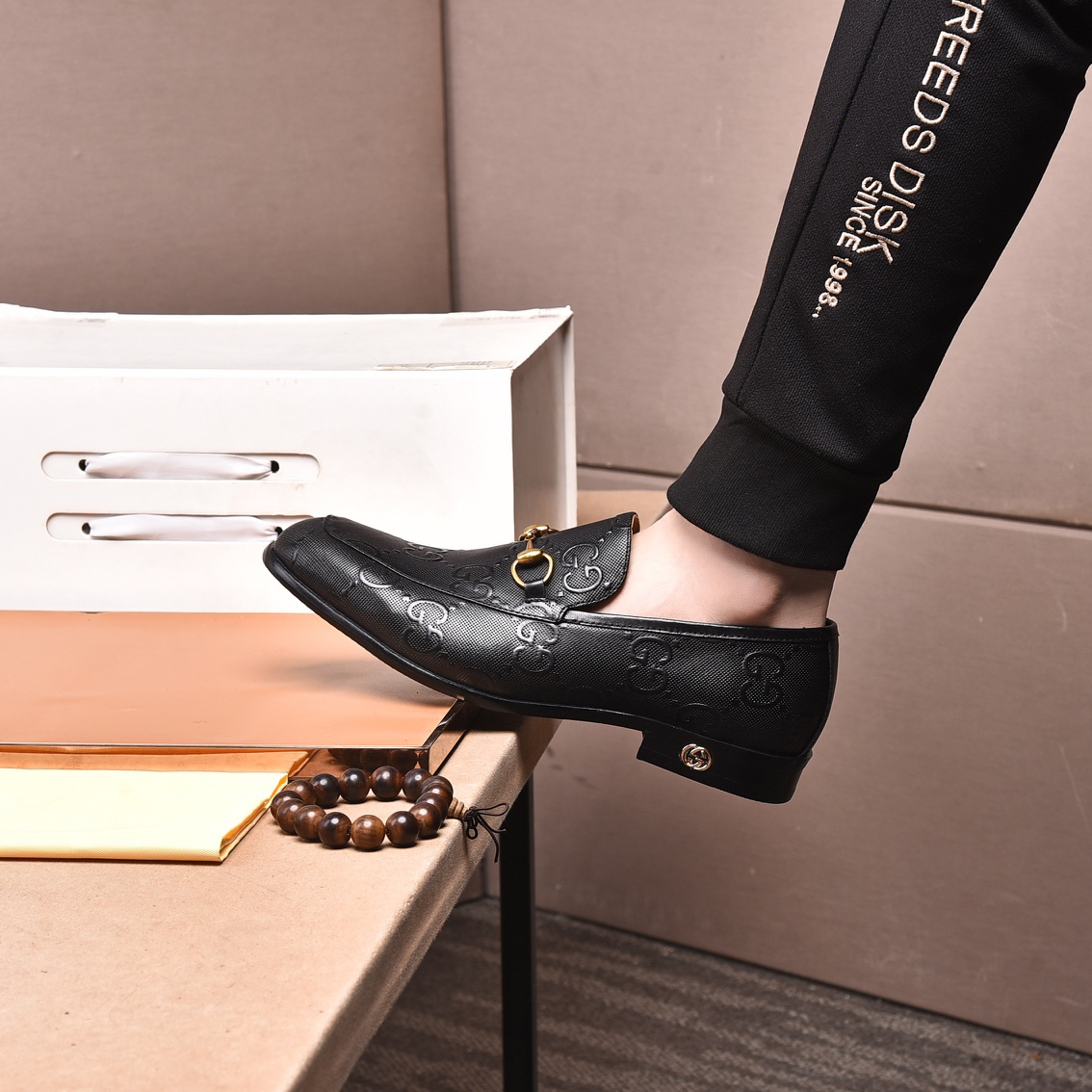 Gucci men's leather shoes-38