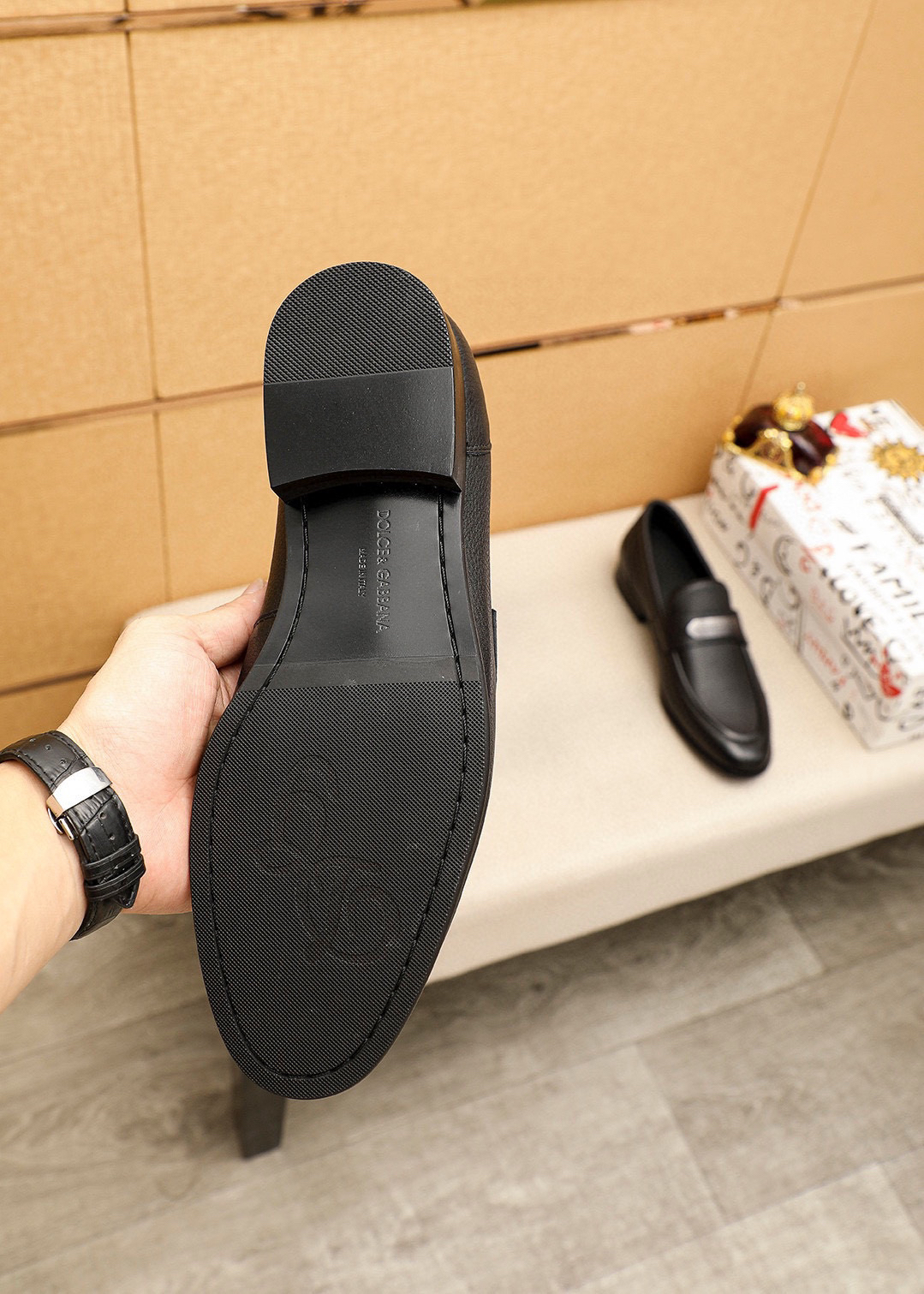 D&G men's leather shoes-50