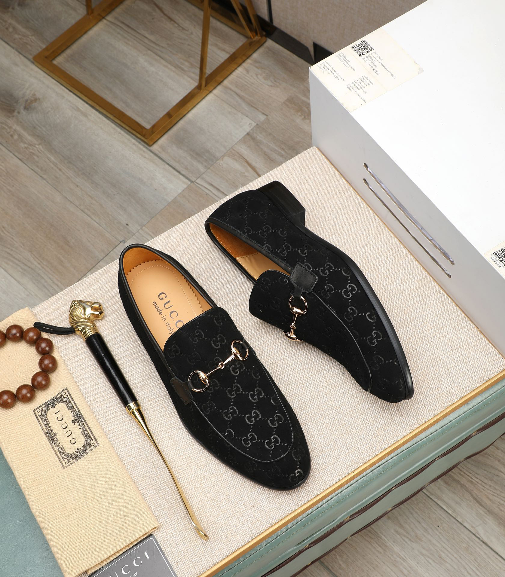 Gucci men's leather shoes-72