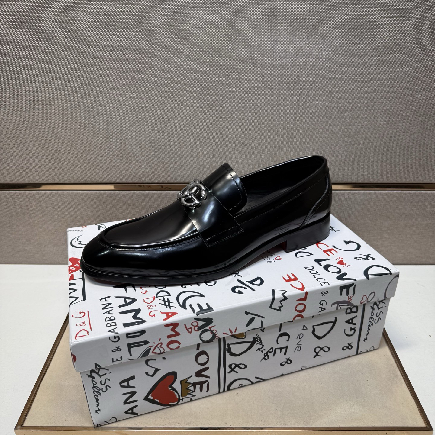 D&G men's leather shoes-101