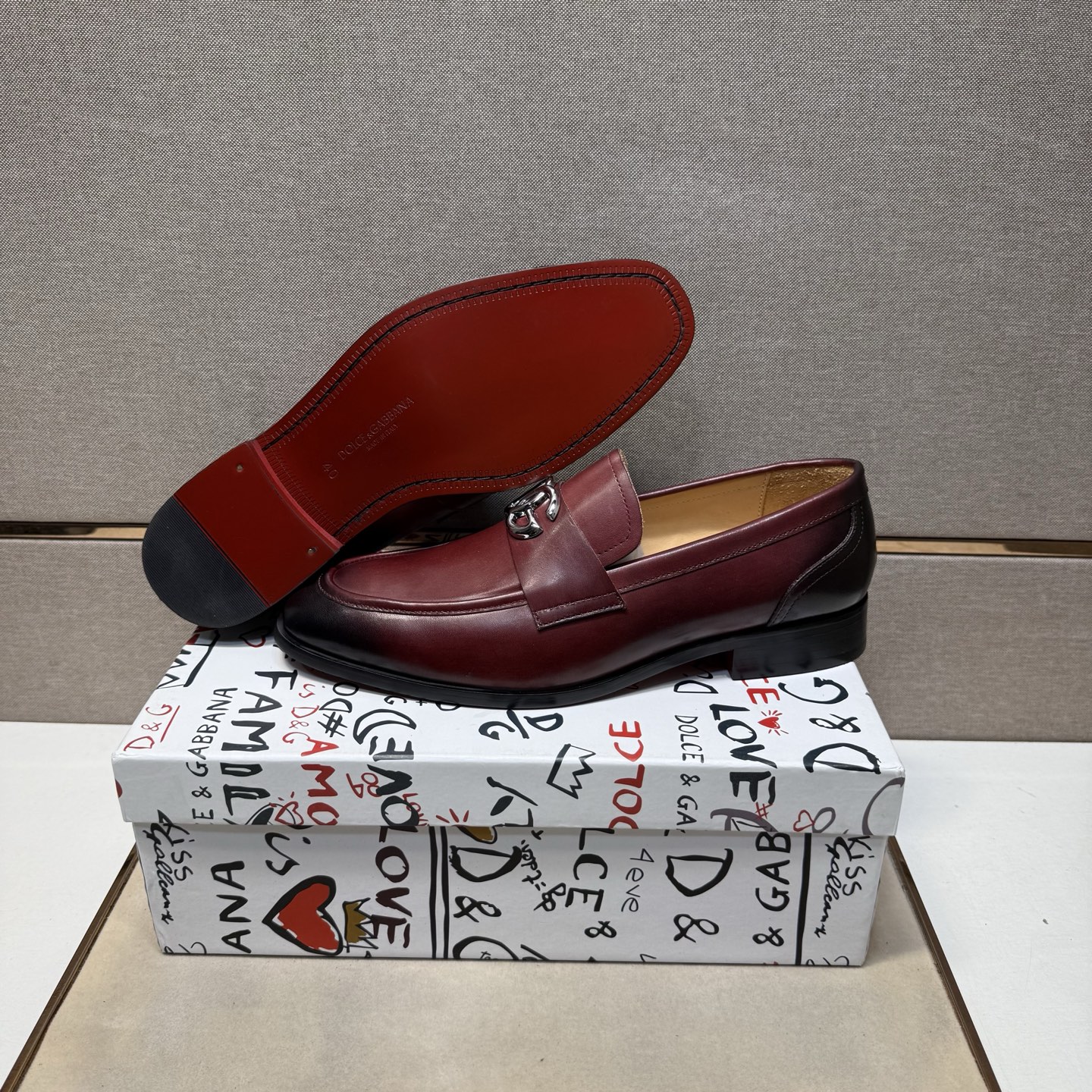 D&G men's leather shoes-42