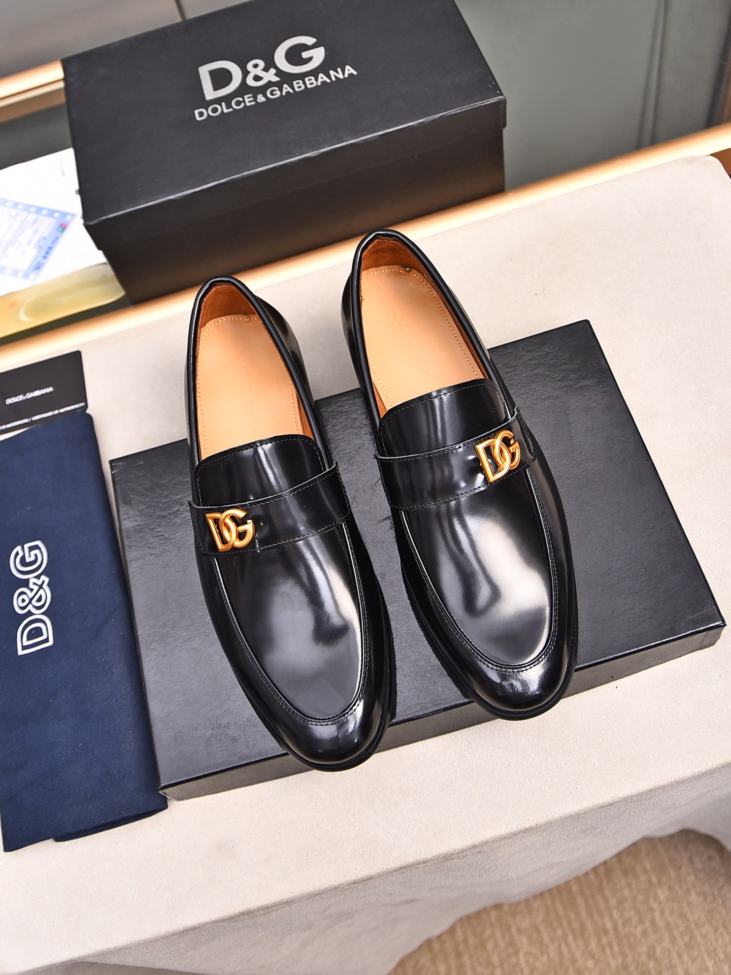 D&G men's leather shoes-5