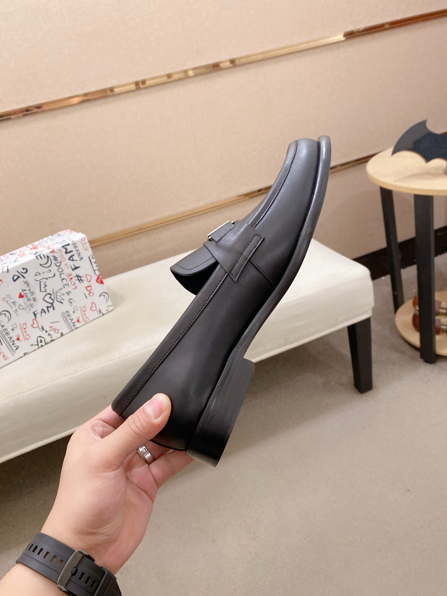 D&G men's leather shoes-30