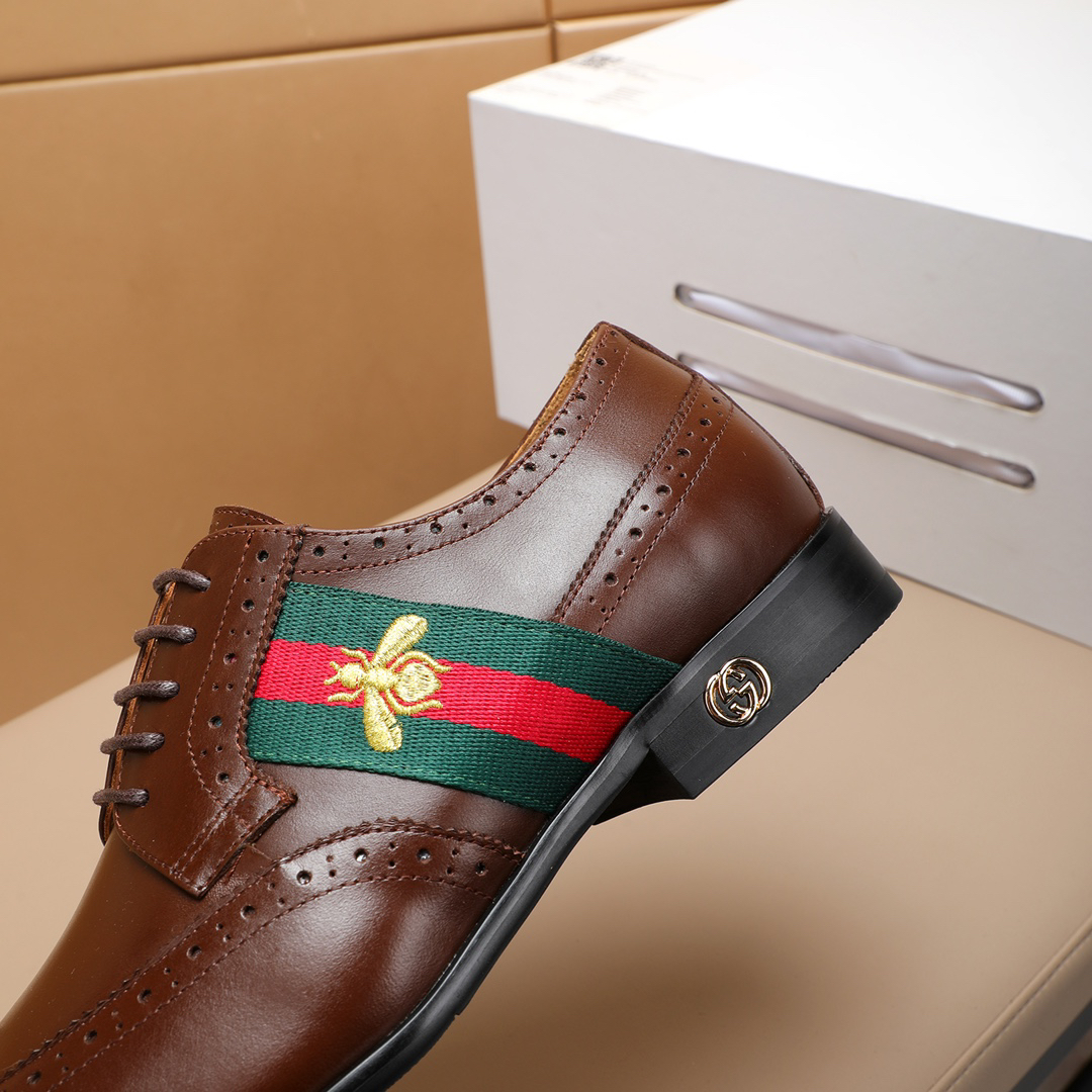 Gucci men's leather shoes-88