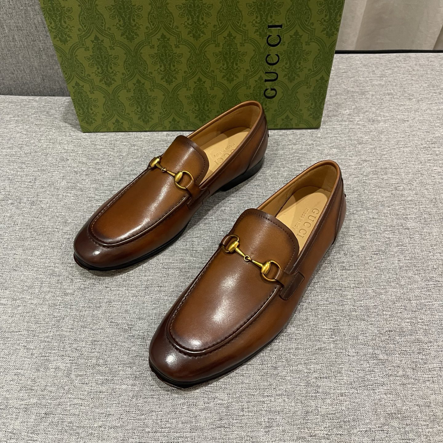 Gucci men's leather shoes-28