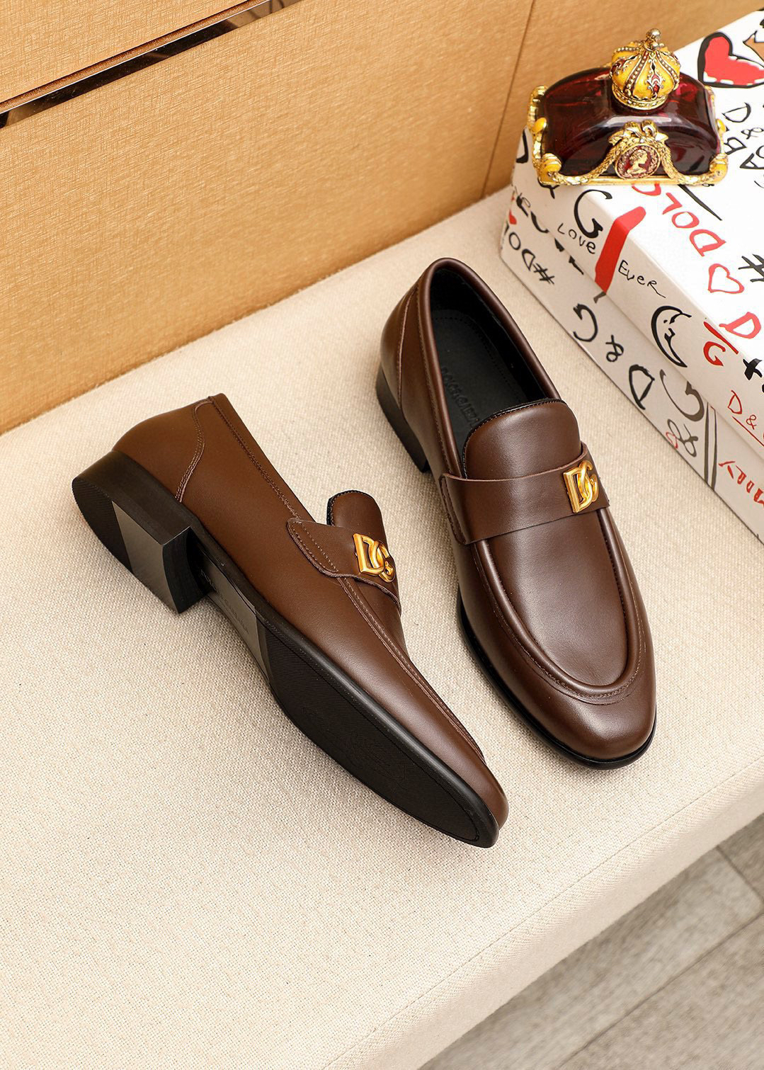 D&G men's leather shoes-48