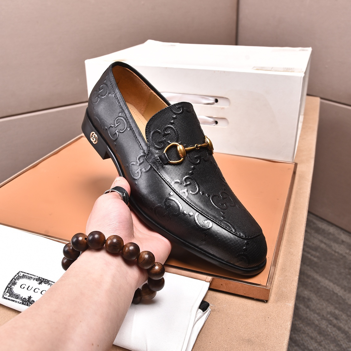 Gucci men's leather shoes-38