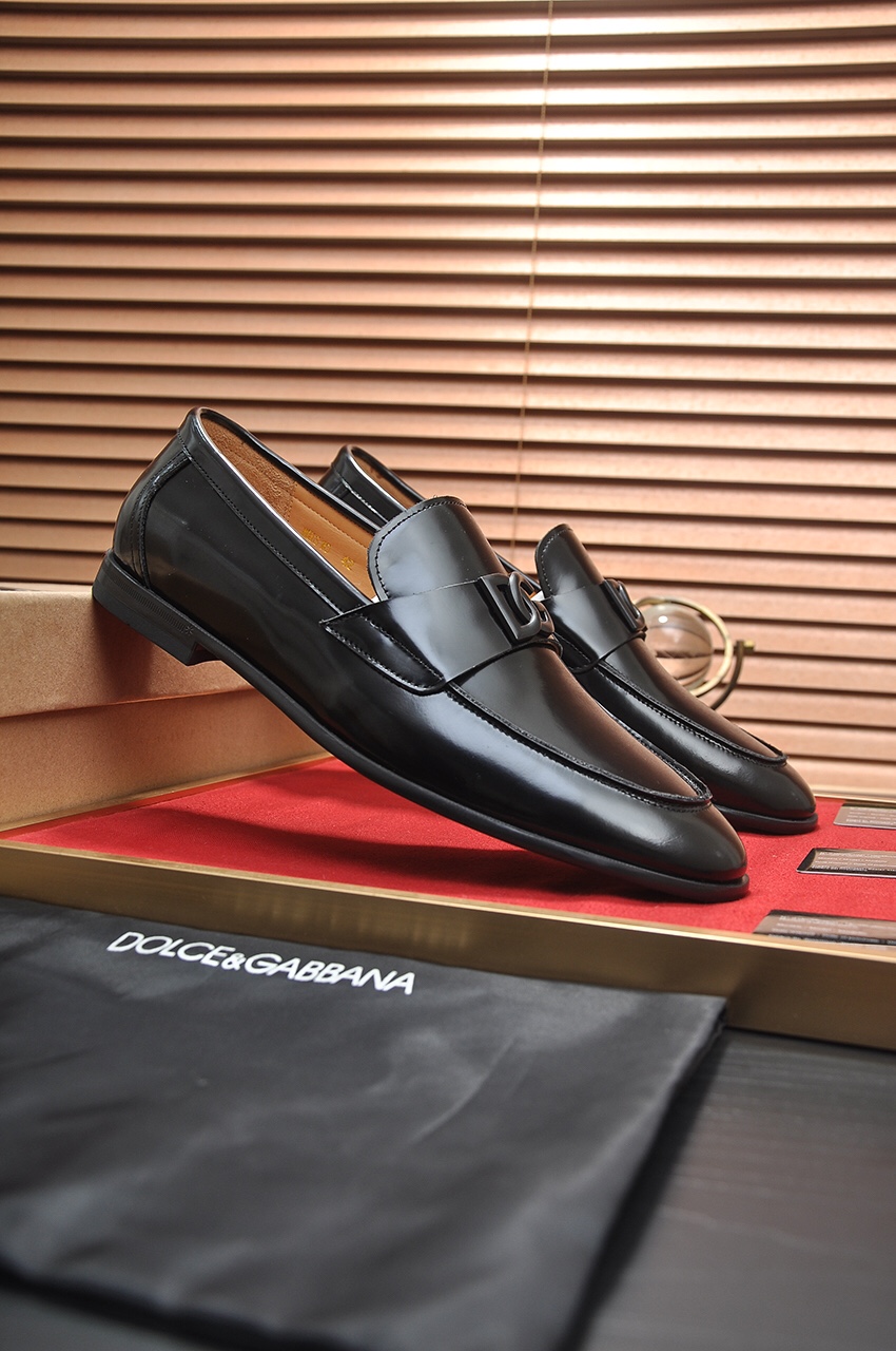 D&G men's leather shoes-20