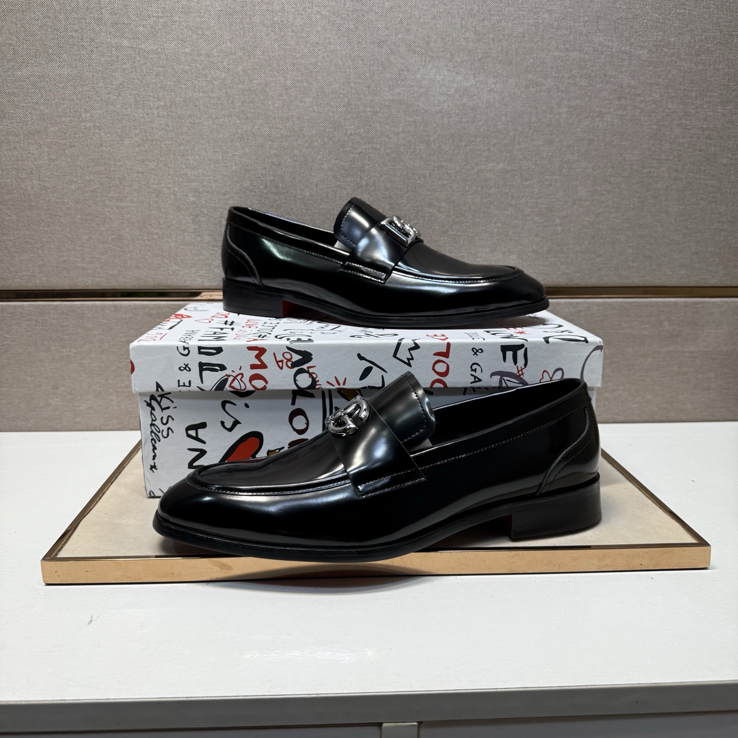 D&G men's leather shoes-35