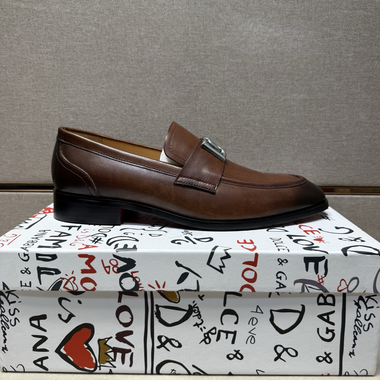 D&G men's leather shoes-99