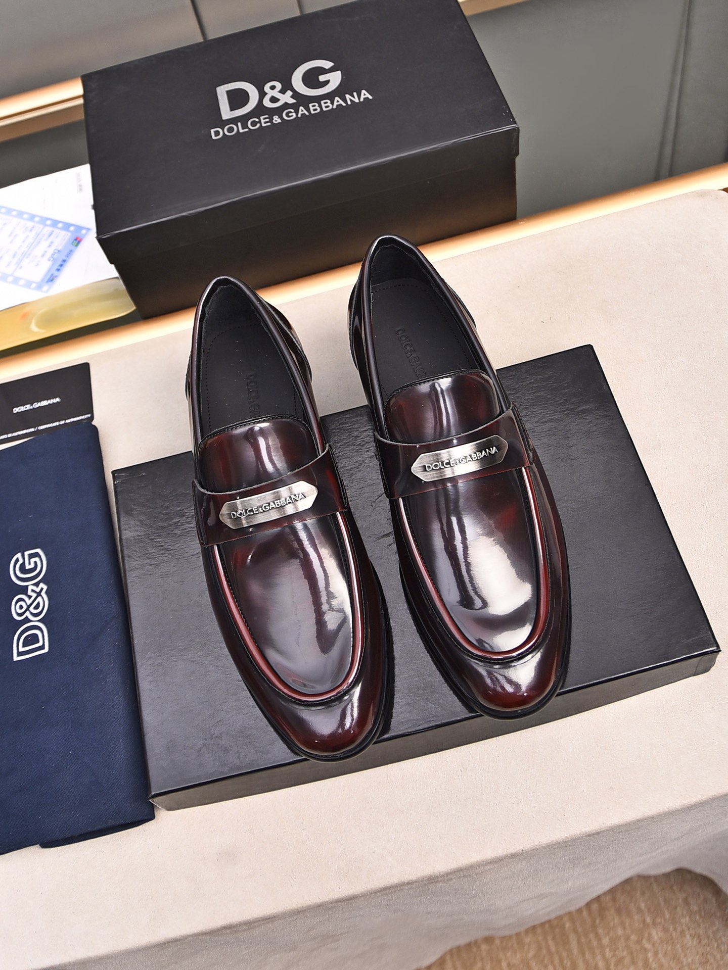 D&G men's leather shoes-71