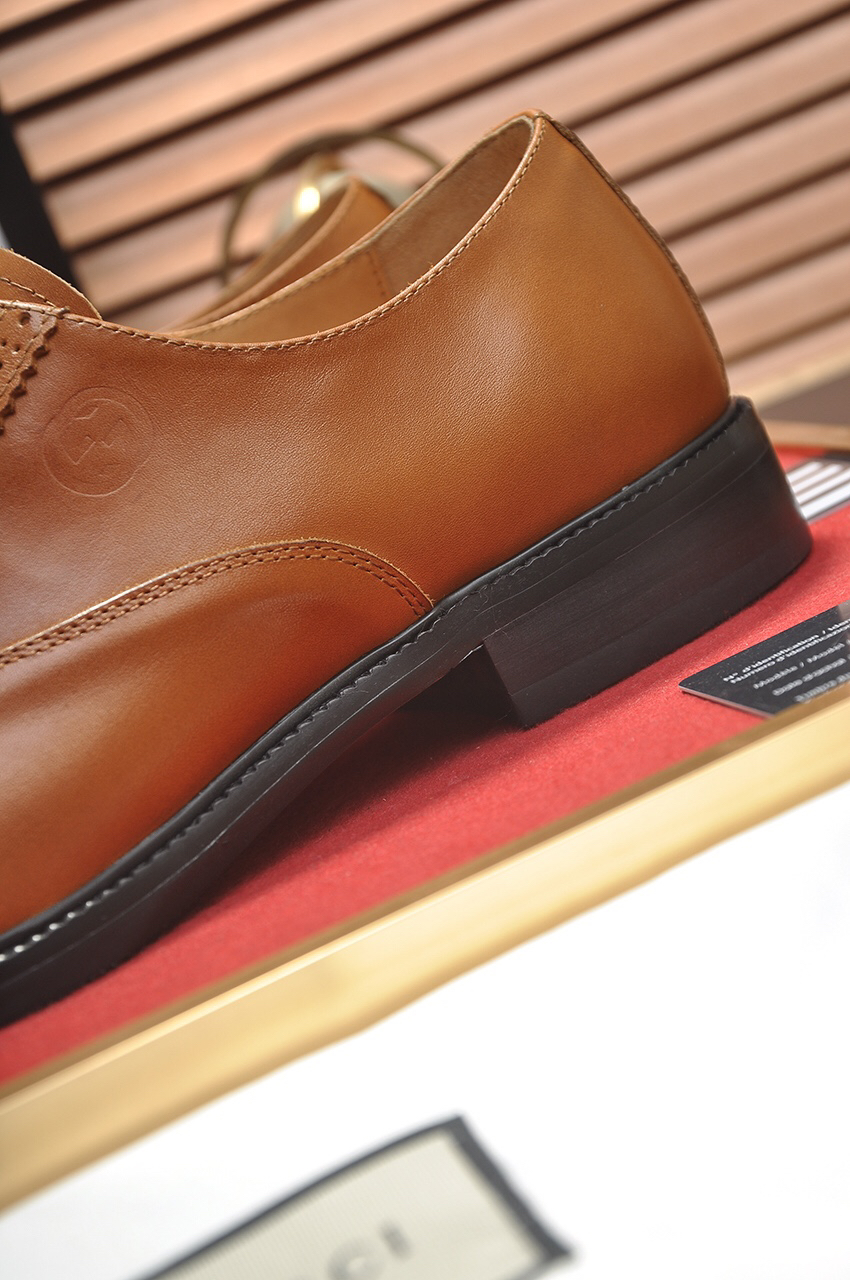 Gucci men's leather shoes-60