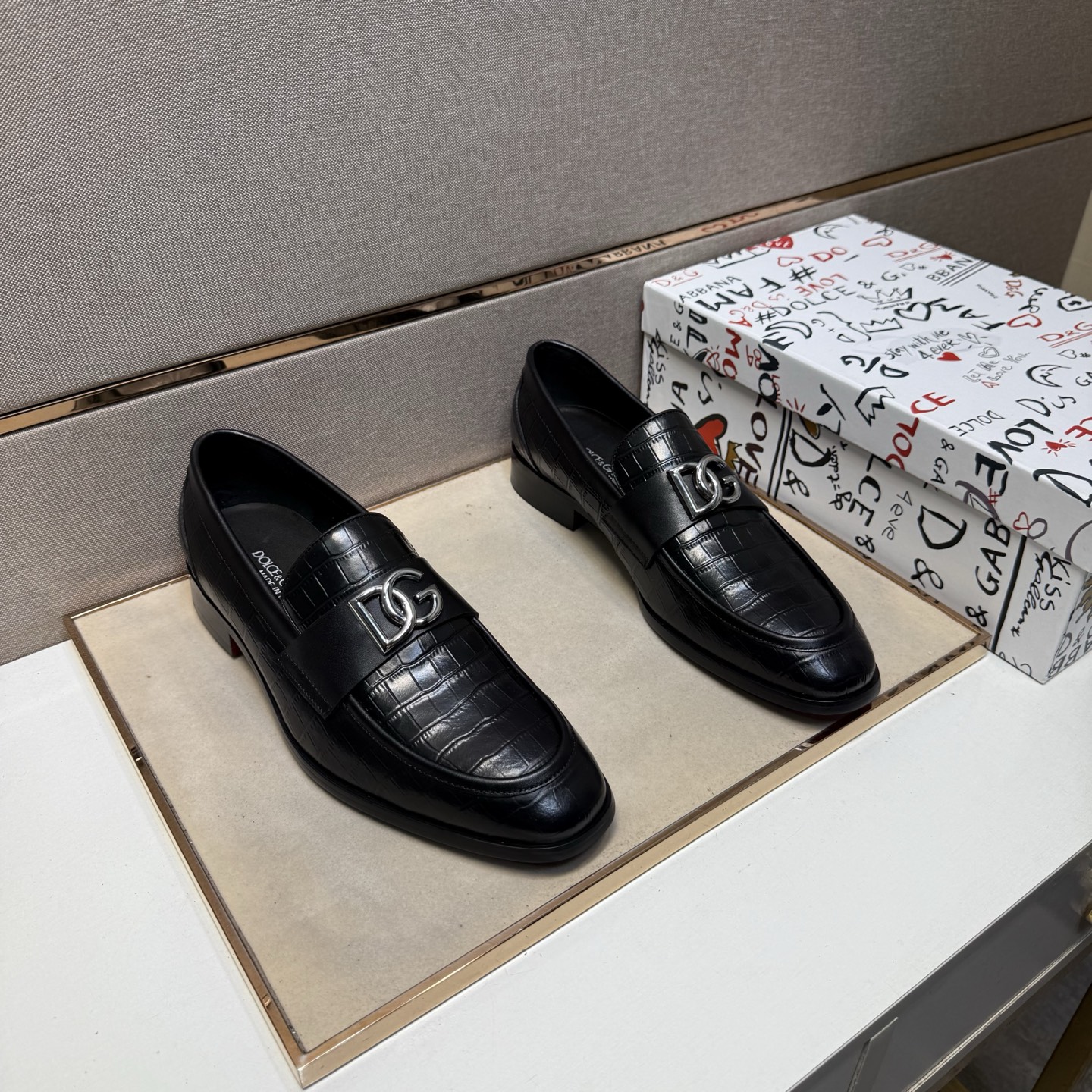 D&G men's leather shoes-31