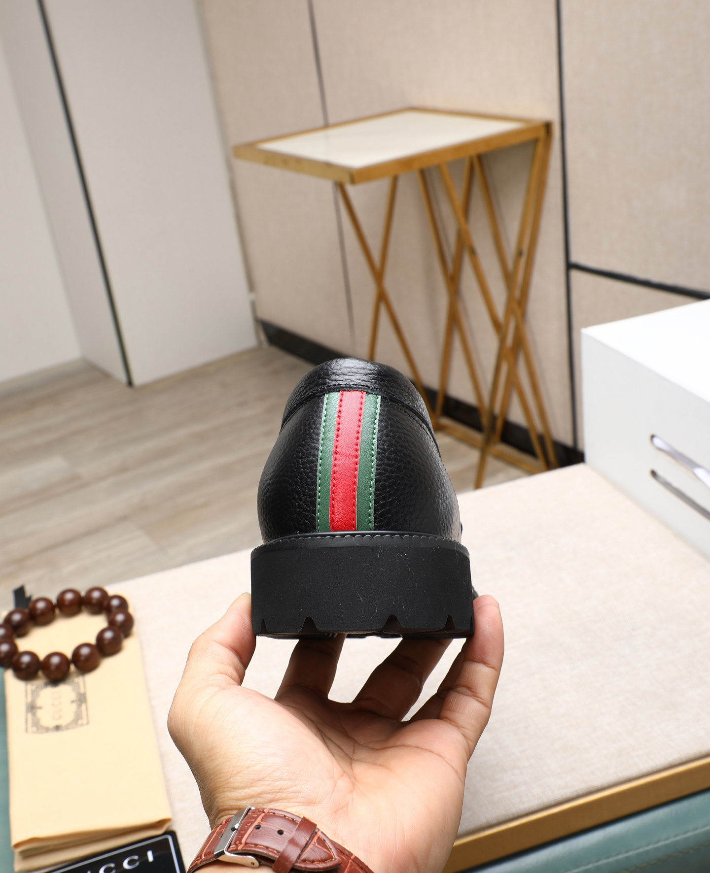 Gucci men's leather shoes-58