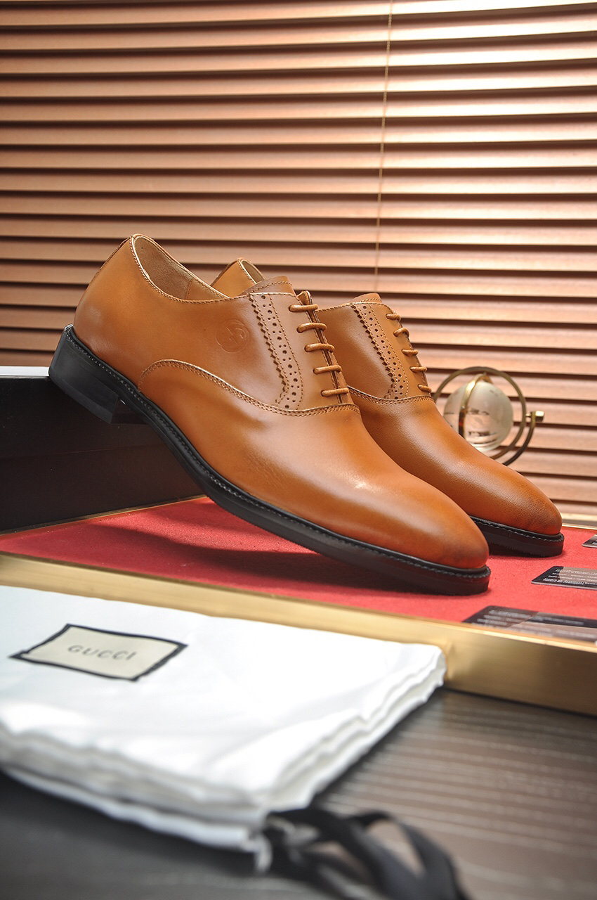 Gucci men's leather shoes-60