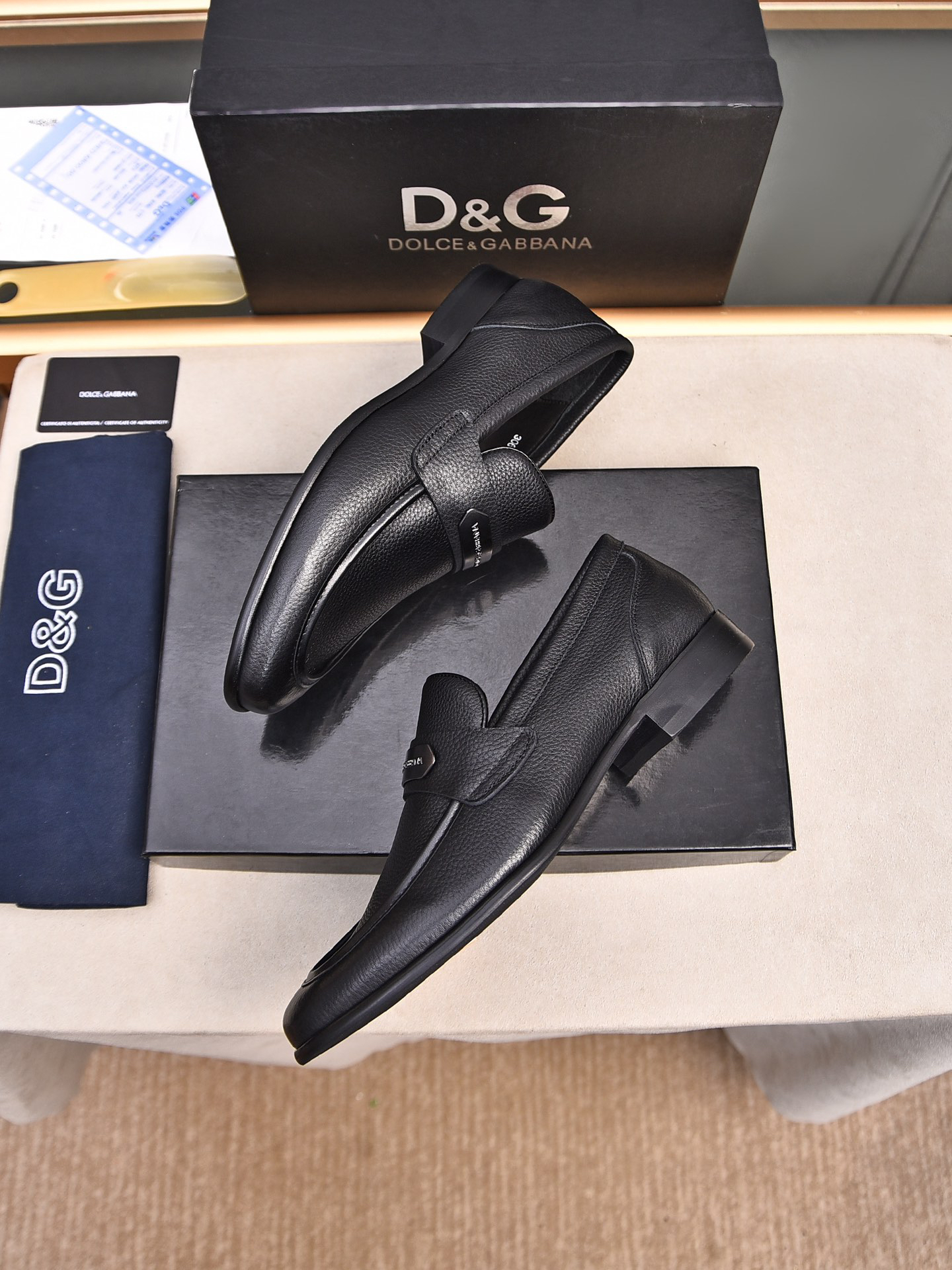 D&G men's leather shoes-10
