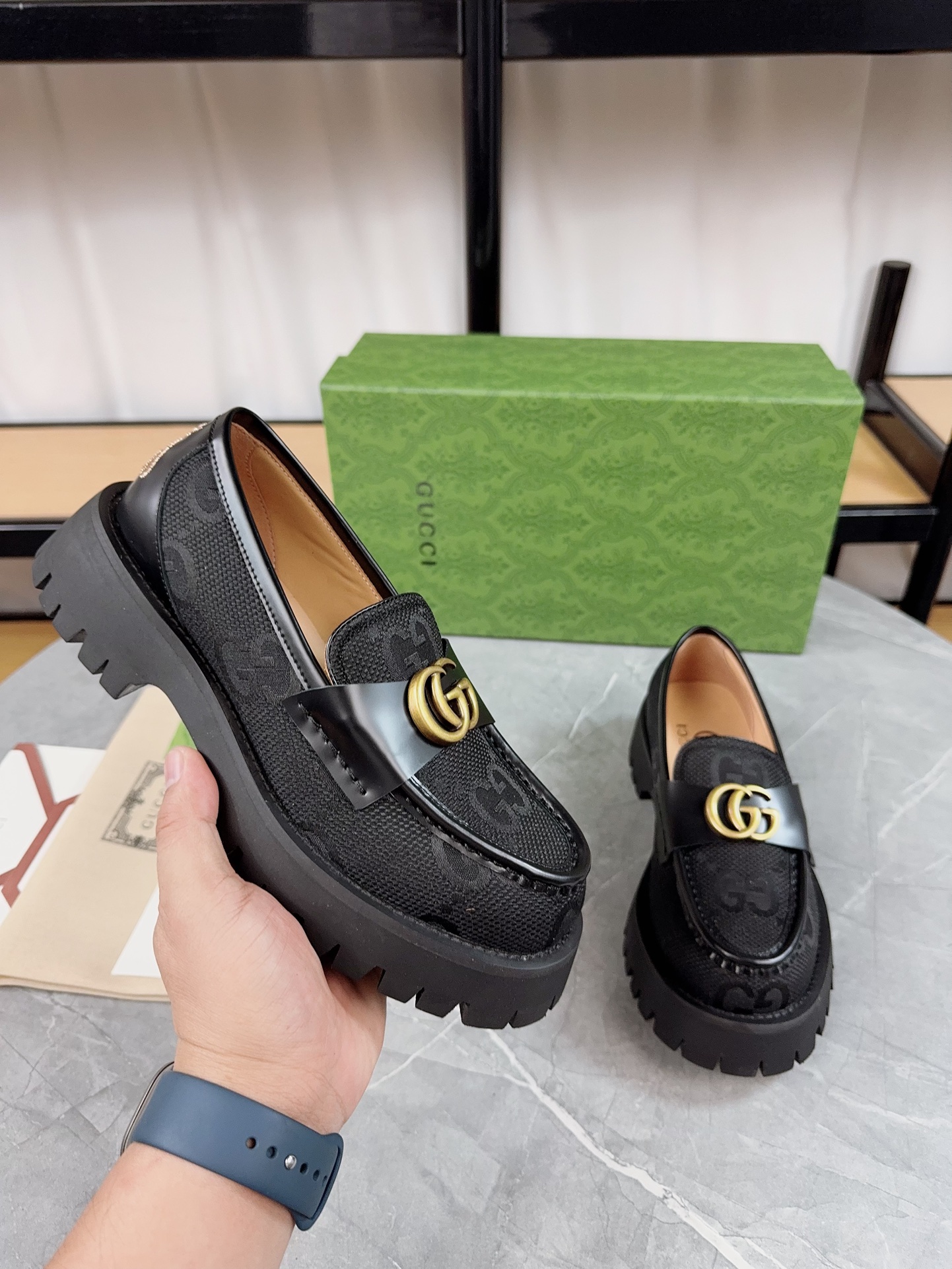 Gucci women's leather shoes-91