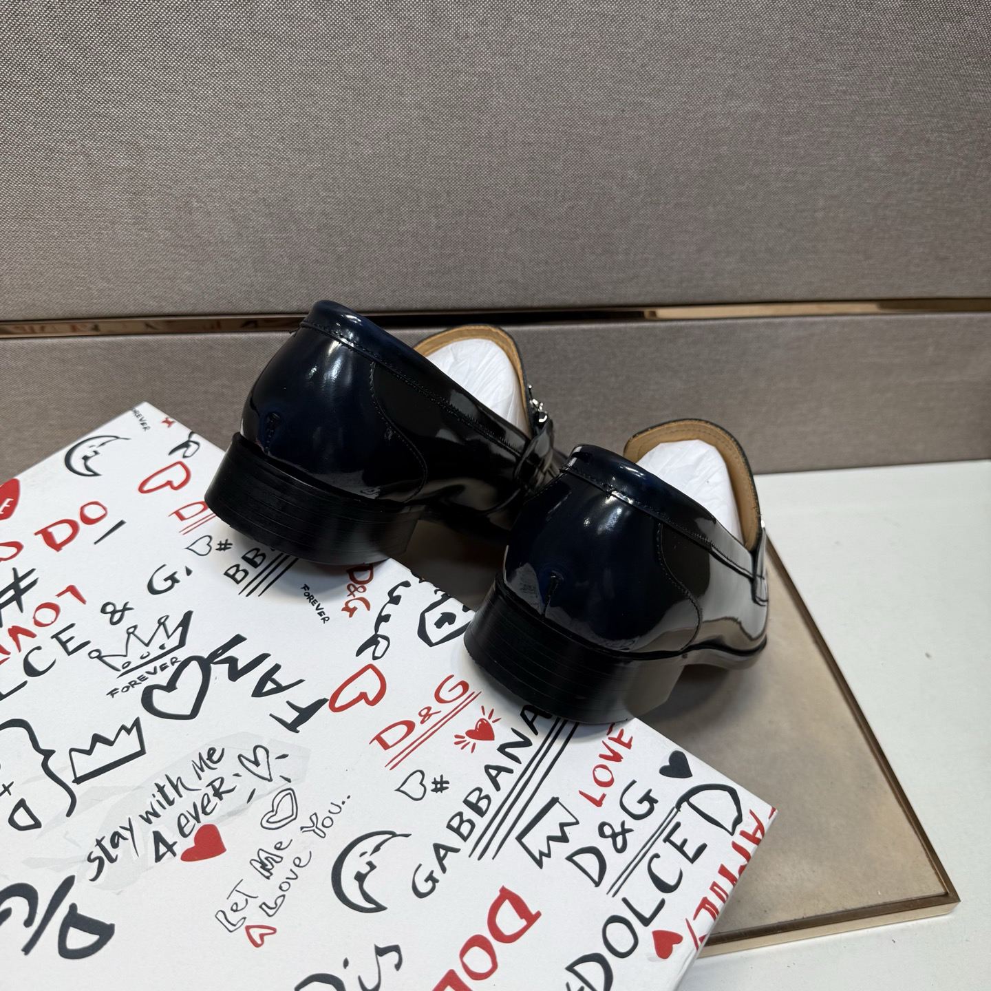 D&G men's leather shoes-91