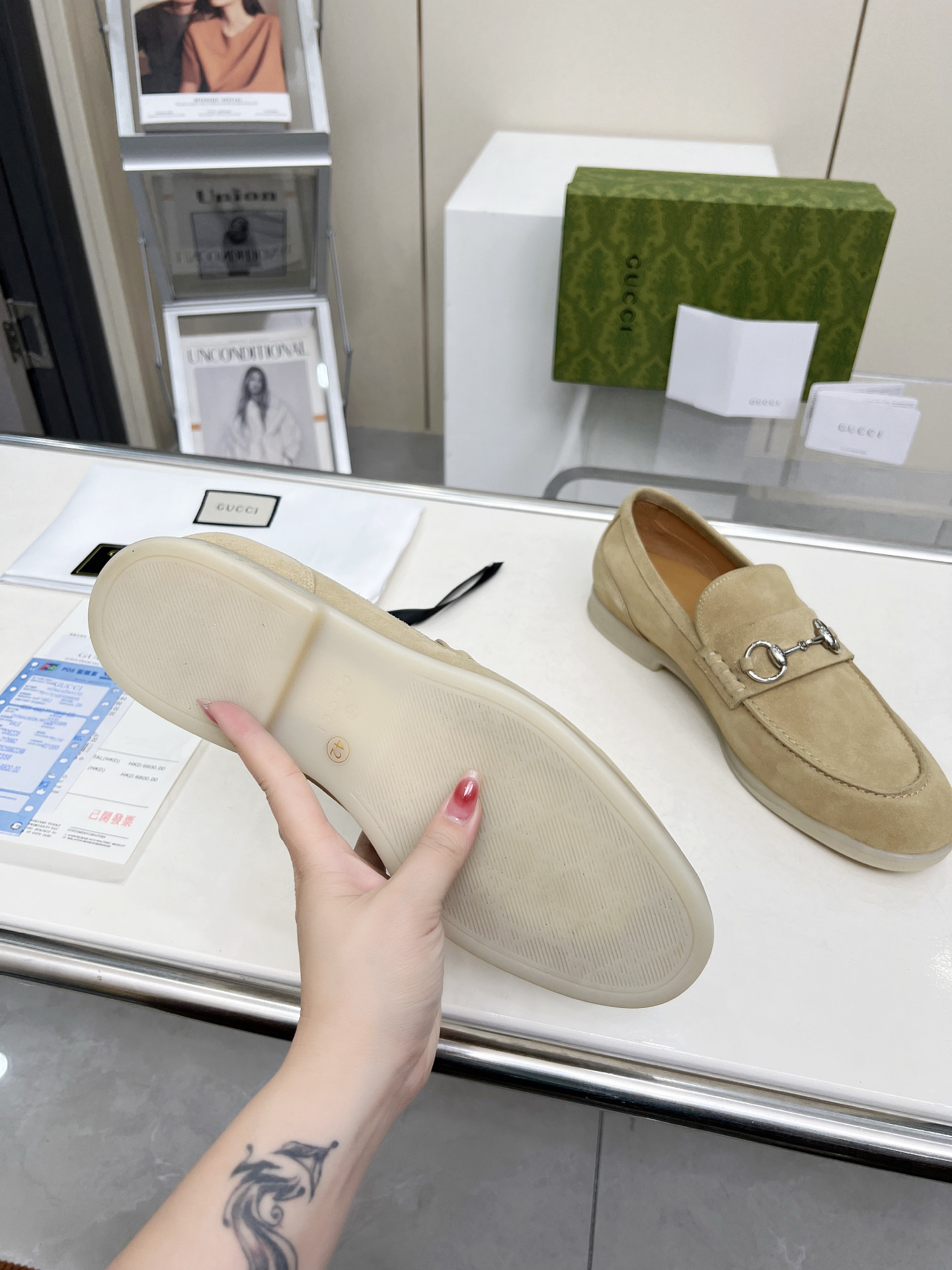 Gucci women's leather shoes-18