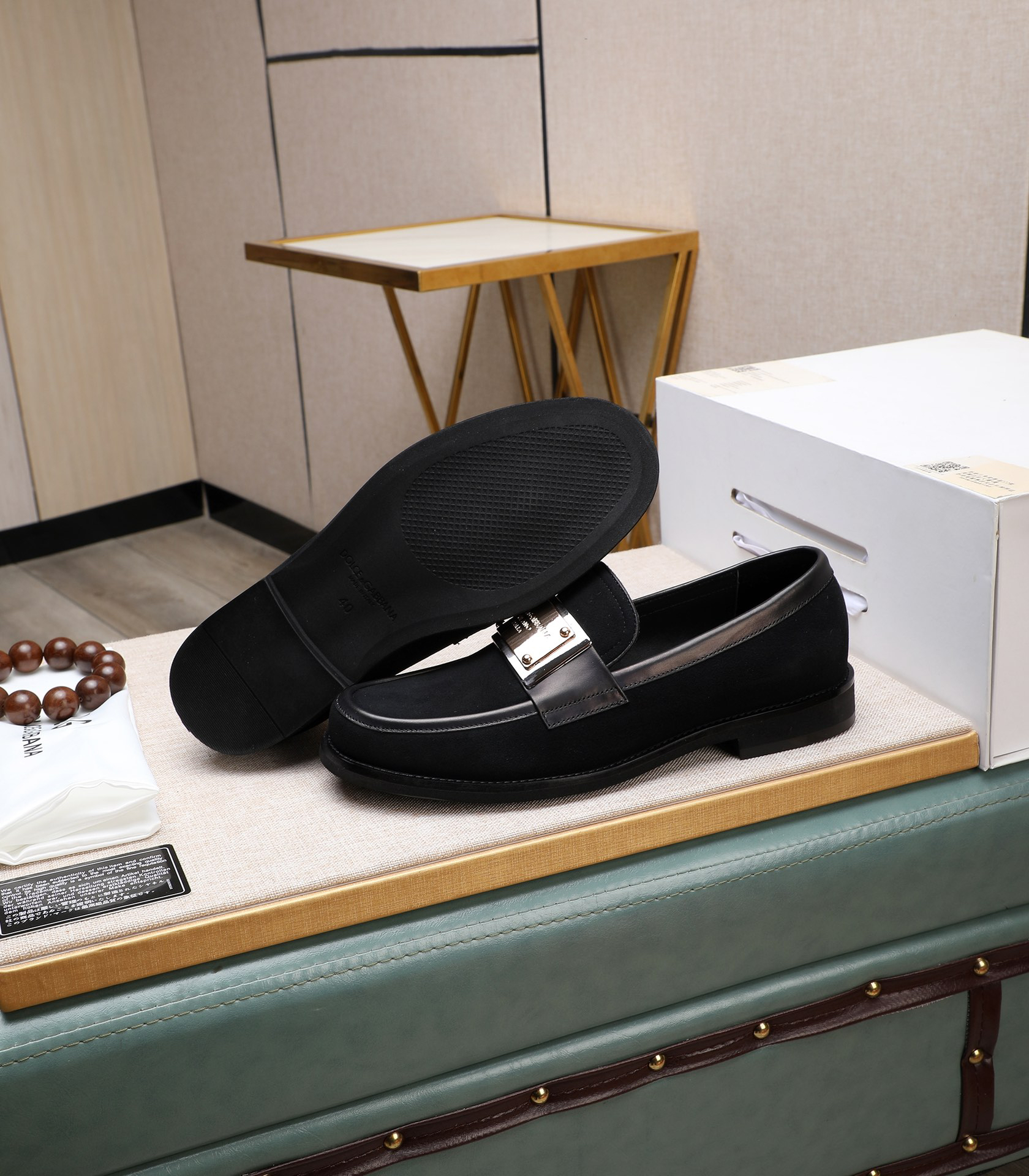 D&G men's leather shoes-19