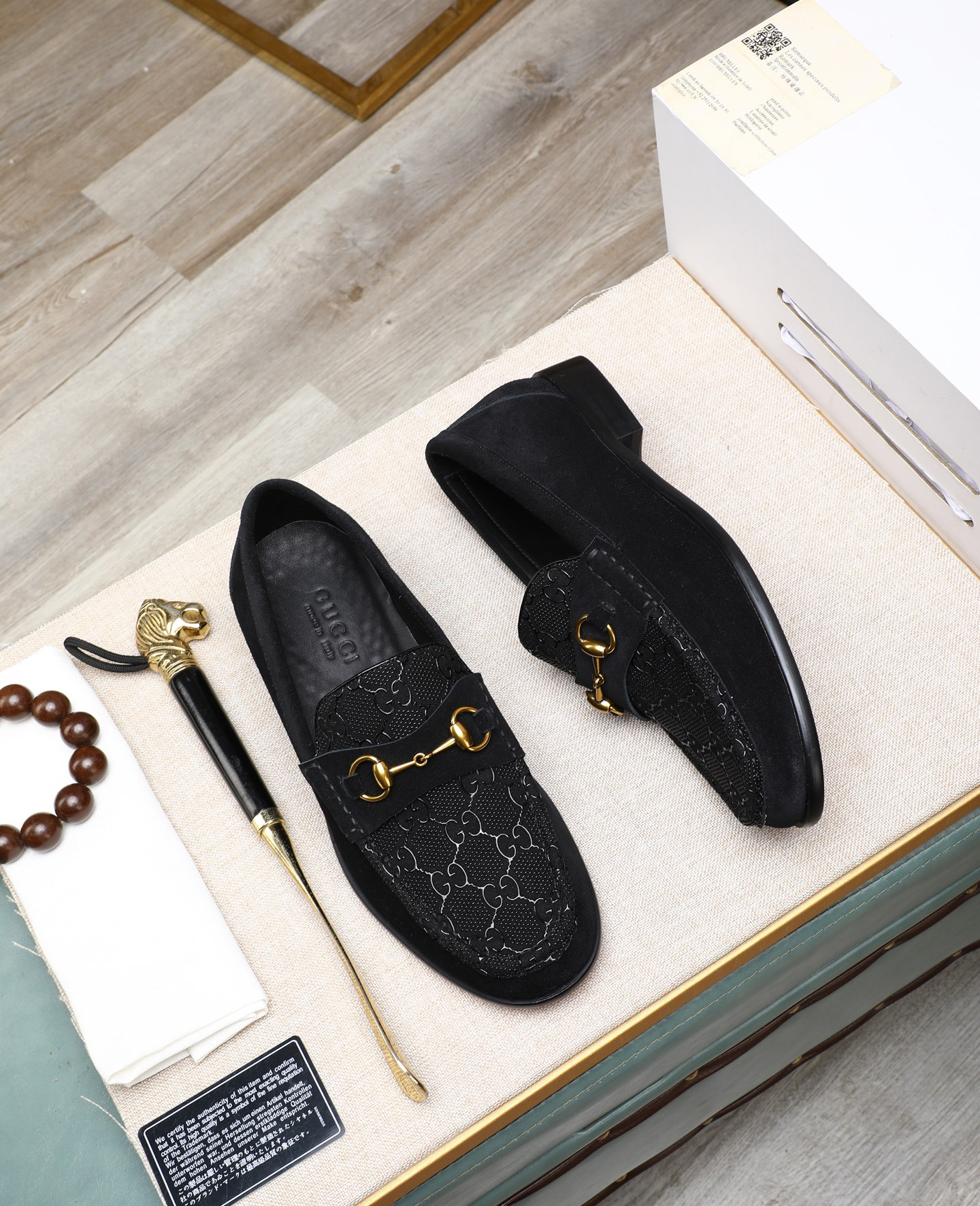 Gucci men's leather shoes-6