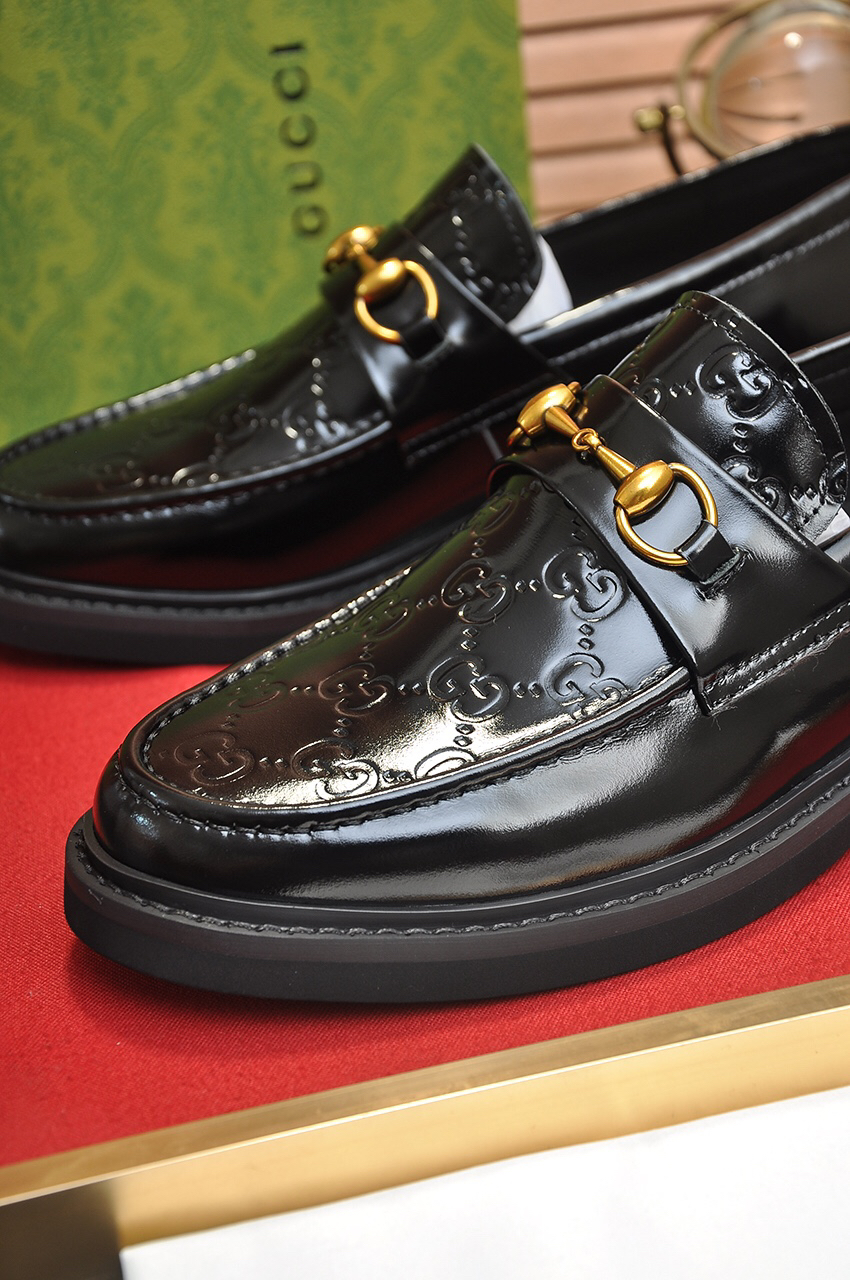 Gucci men's leather shoes-67