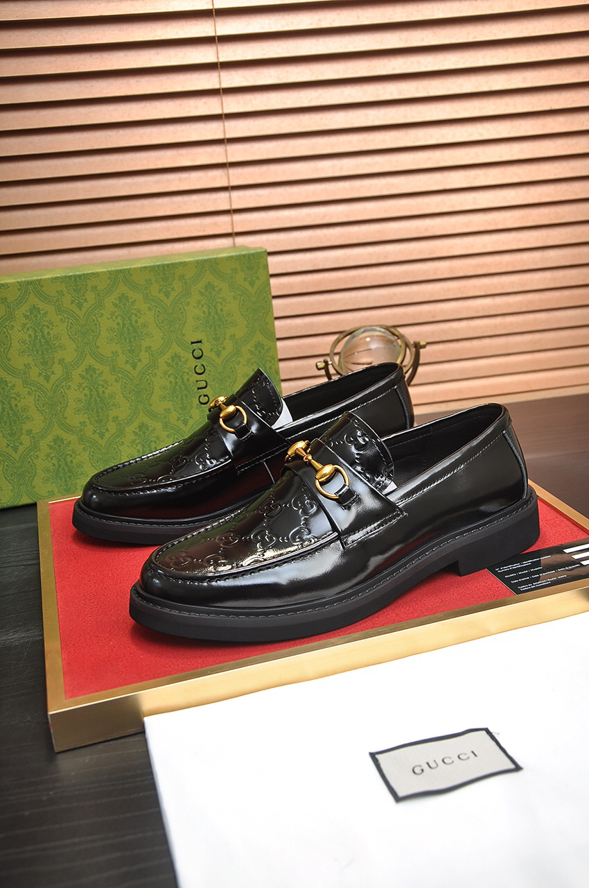 Gucci men's leather shoes-67