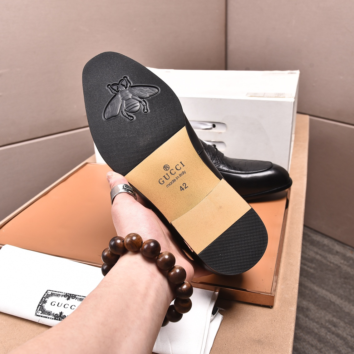 Gucci men's leather shoes-38