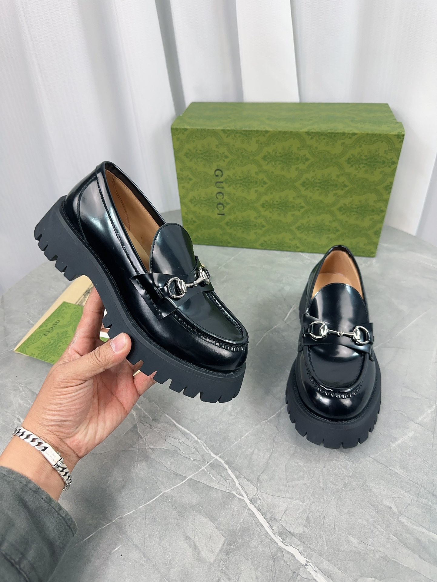 Gucci women's leather shoes-97