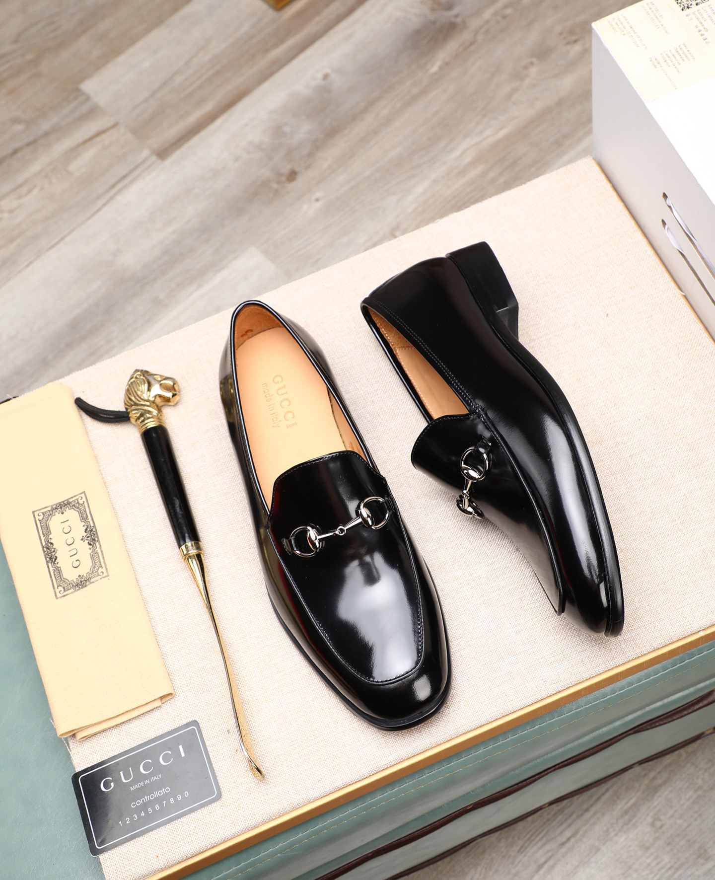 Gucci men's leather shoes-96