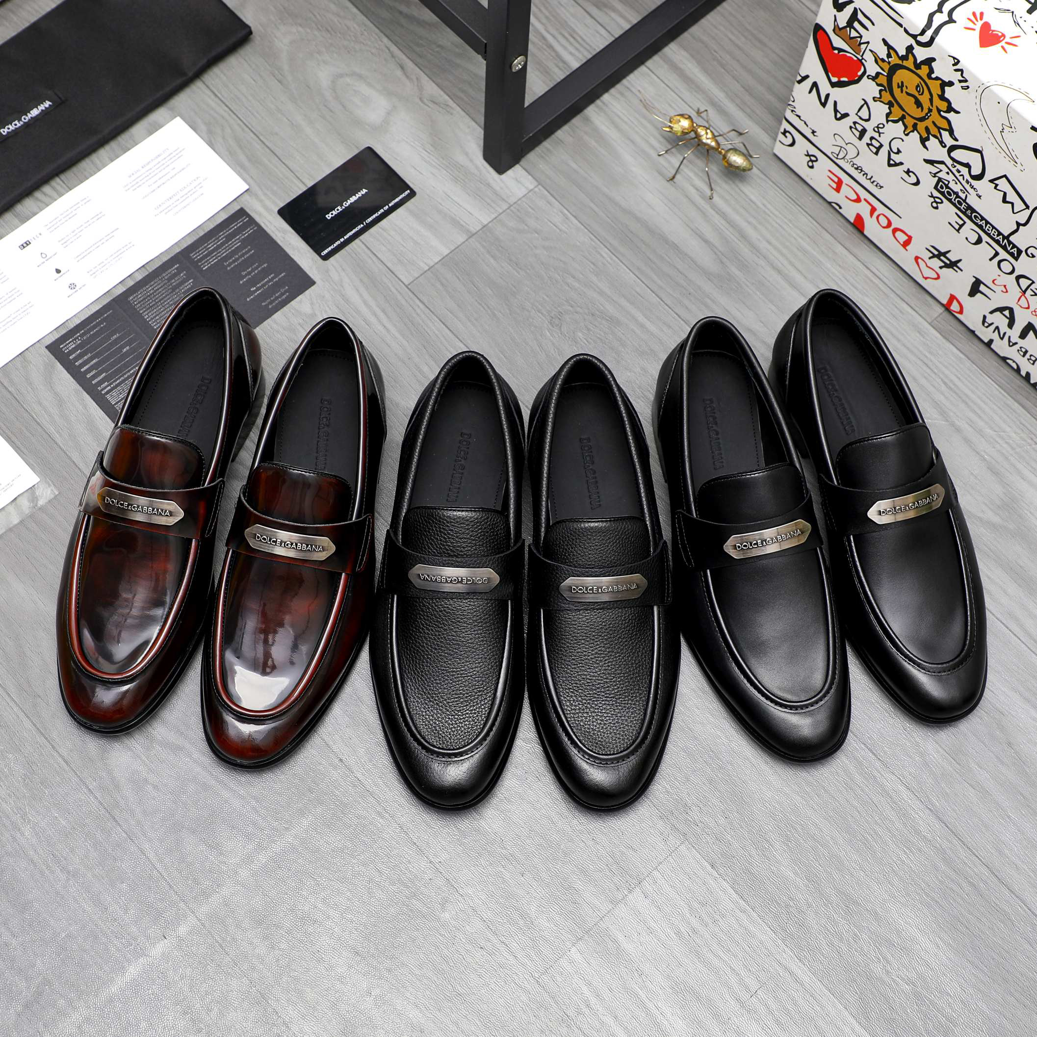 D&G men's leather shoes-58
