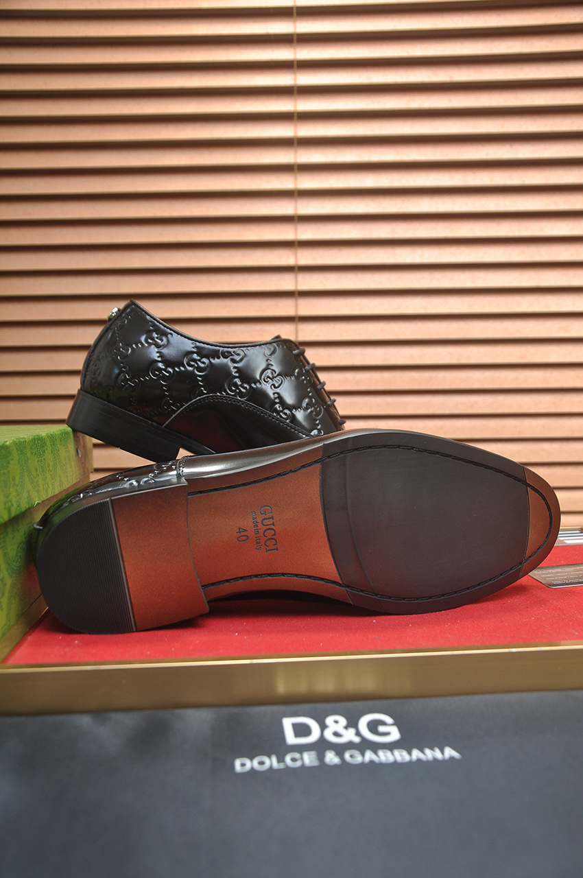 Gucci men's leather shoes-32
