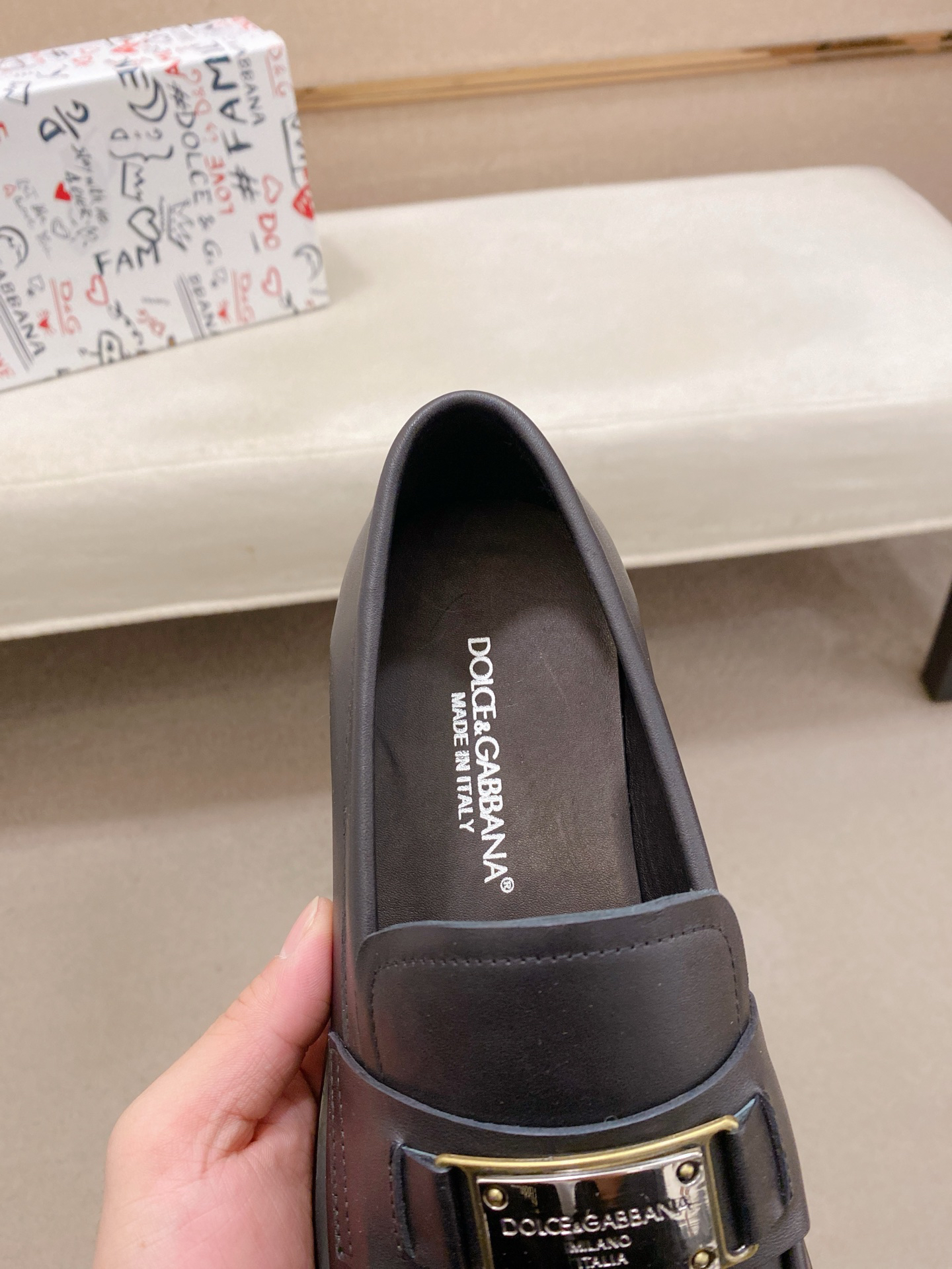 D&G men's leather shoes-30