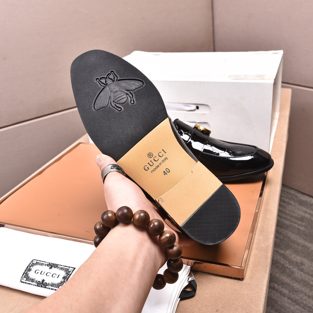 Gucci men's leather shoes-36