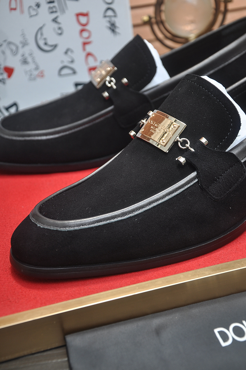D&G men's leather shoes-72