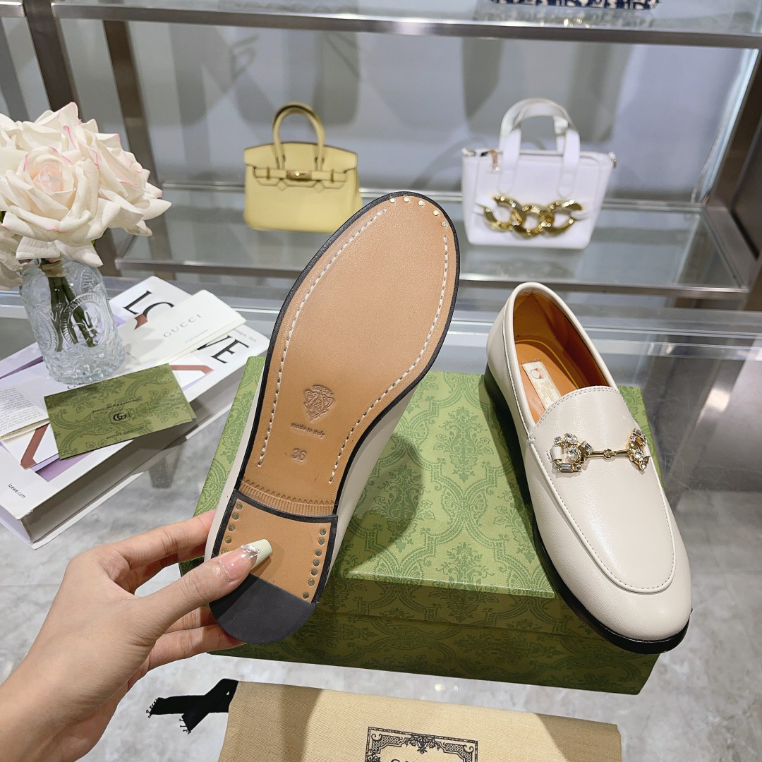 Gucci women's leather shoes-23
