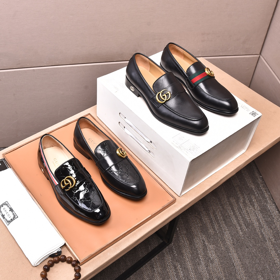 Gucci men's leather shoes-37