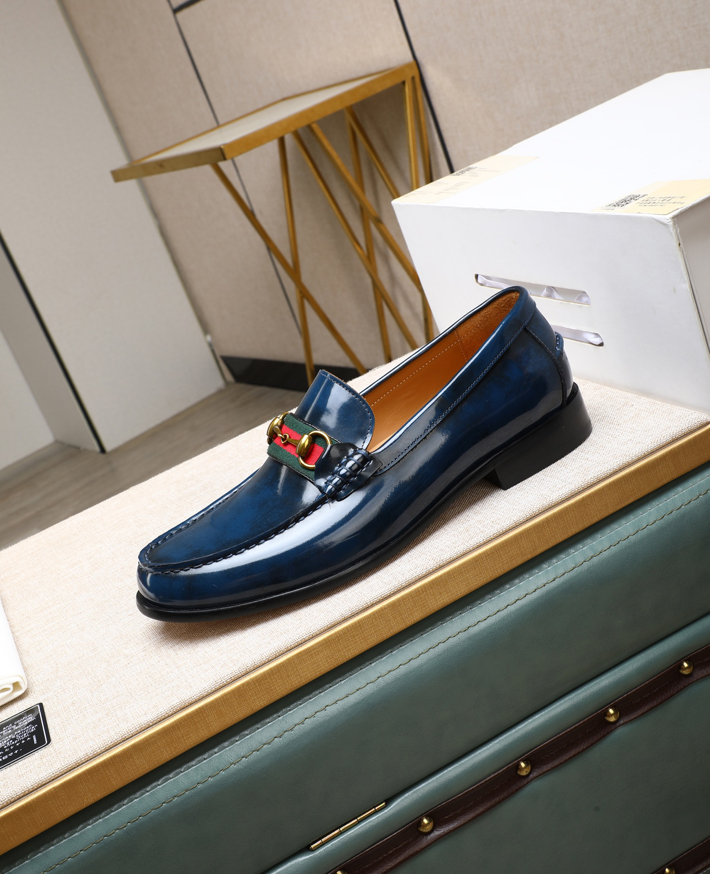 Gucci men's leather shoes-100