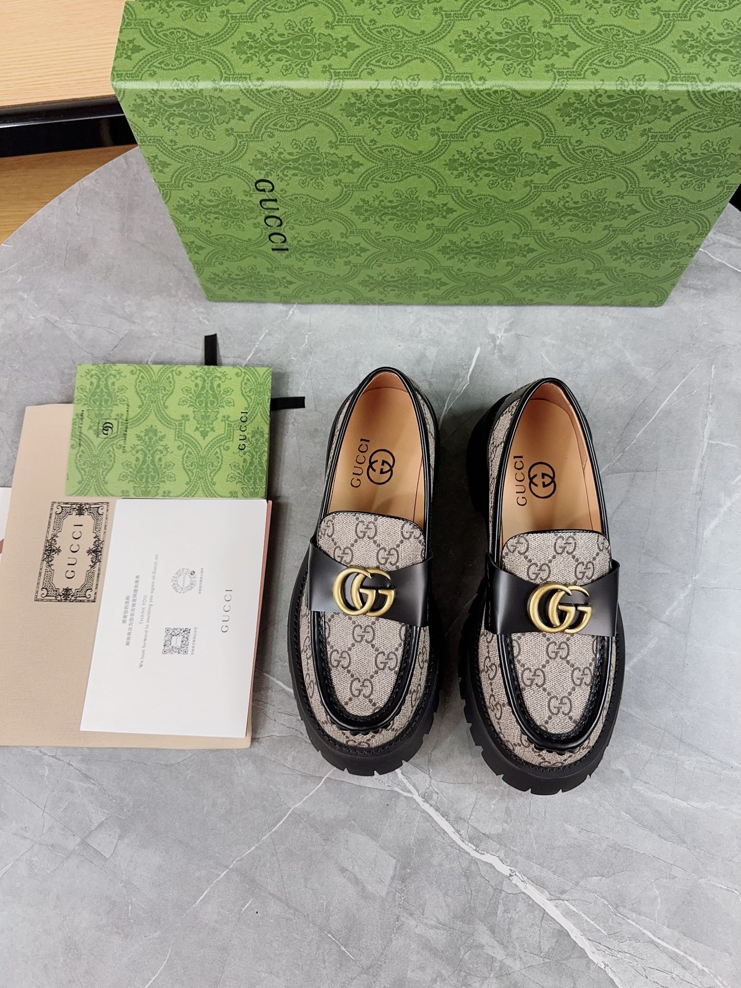 Gucci women's leather shoes-93