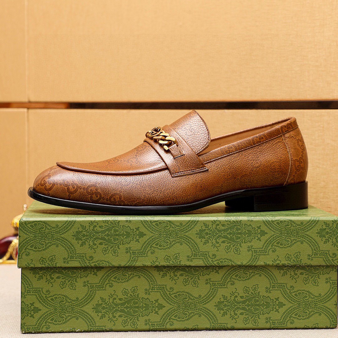 Gucci men's leather shoes-75