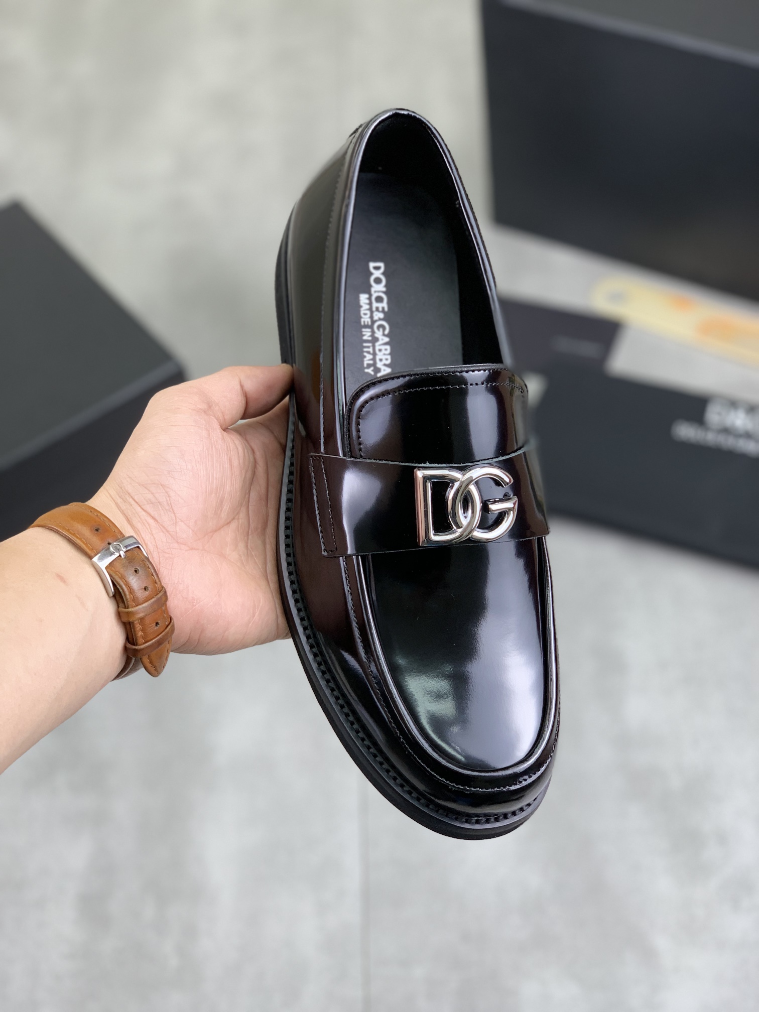 D&G men's leather shoes-27