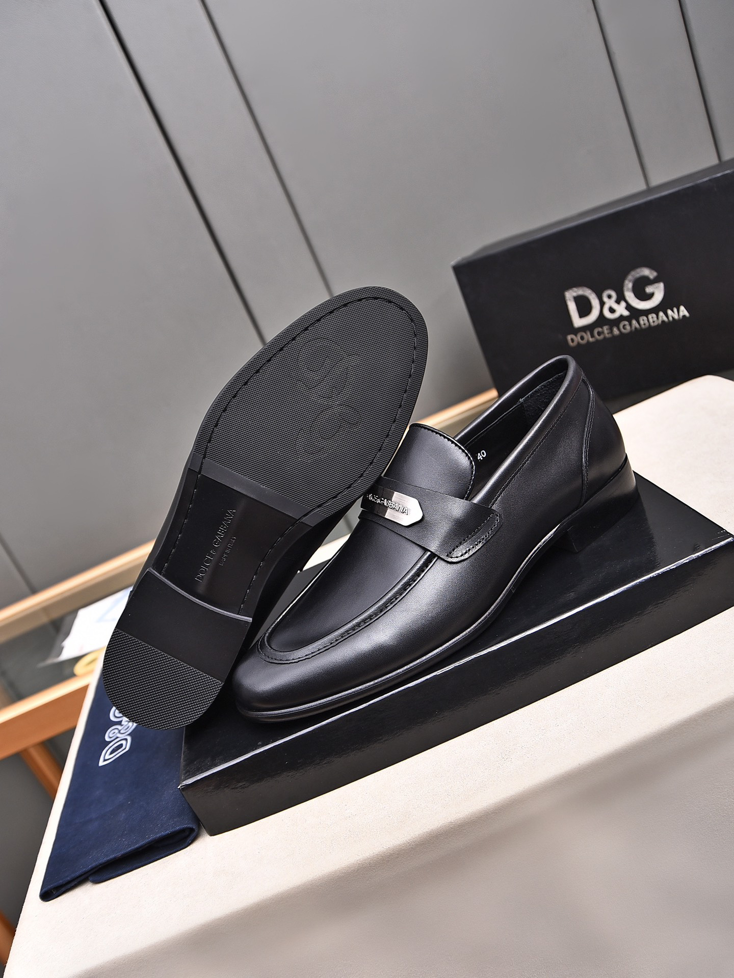 D&G men's leather shoes-57