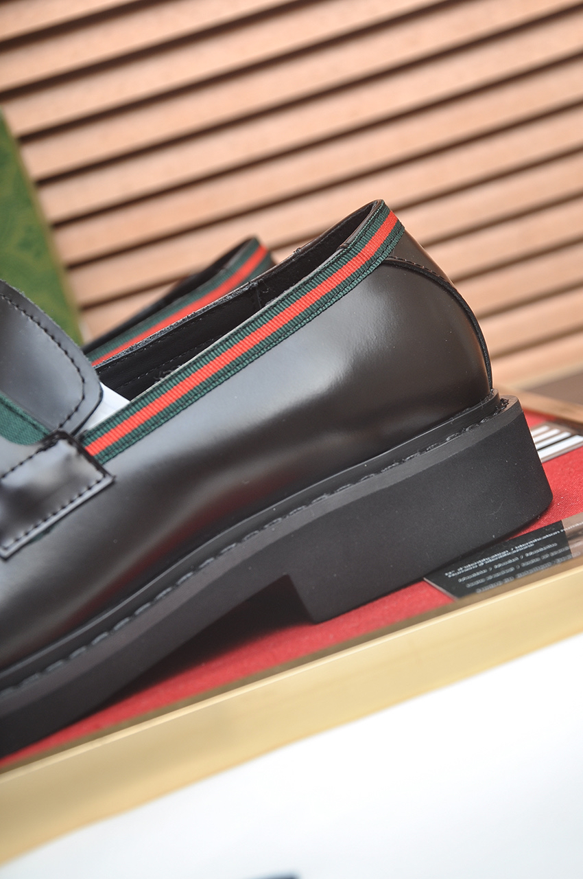 Gucci men's leather shoes-93